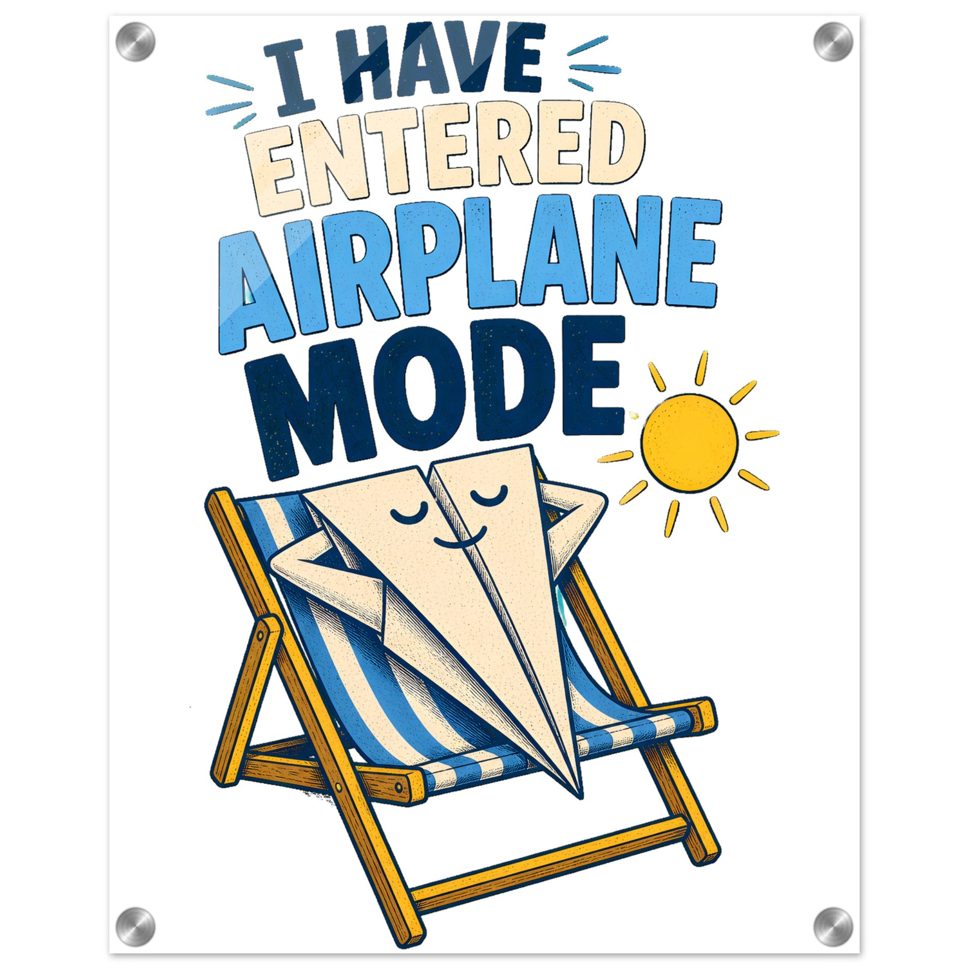 I Have Entered Airplane Mode Graphic Acrylic Print — product view 2