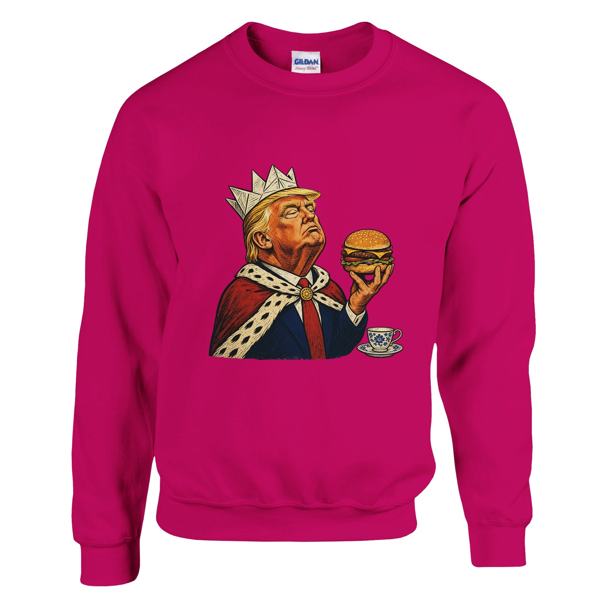 The Very Temporary Monarch — Trump Satire Sweatshirt — product view 3