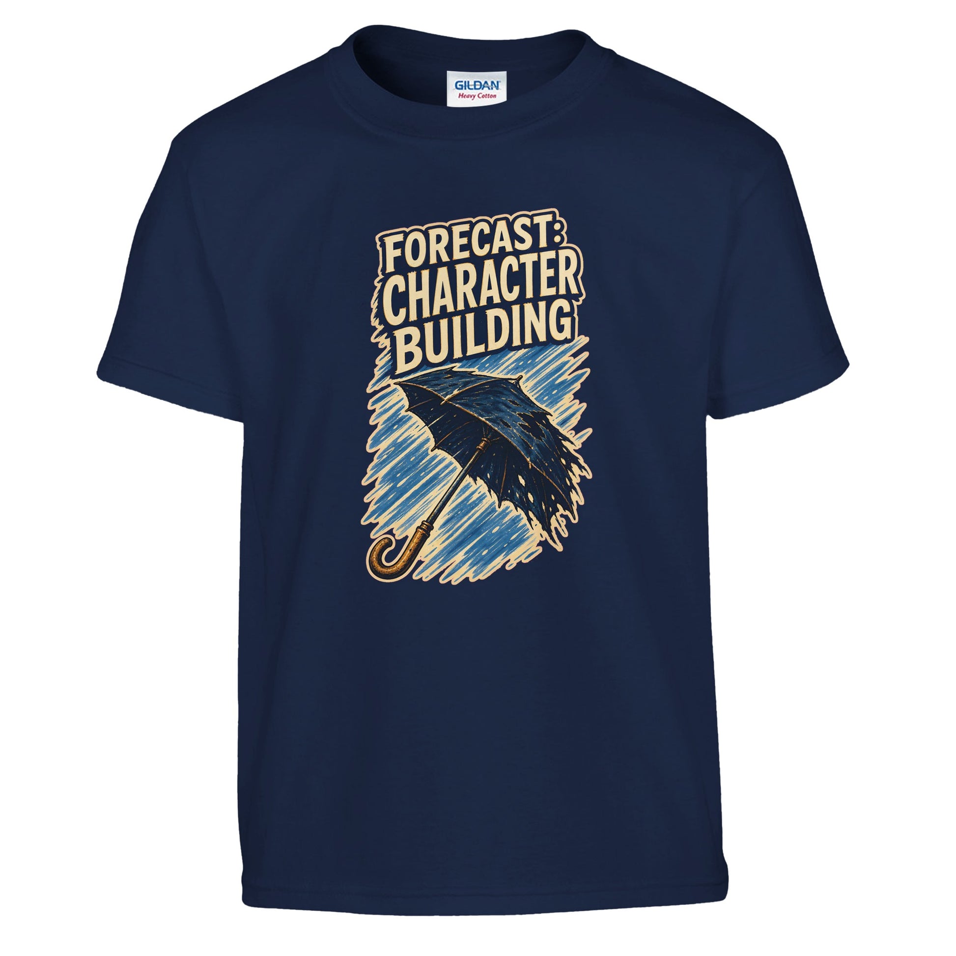 Forecast: Character Building – British Weather Kids' T-shirt — product view 7