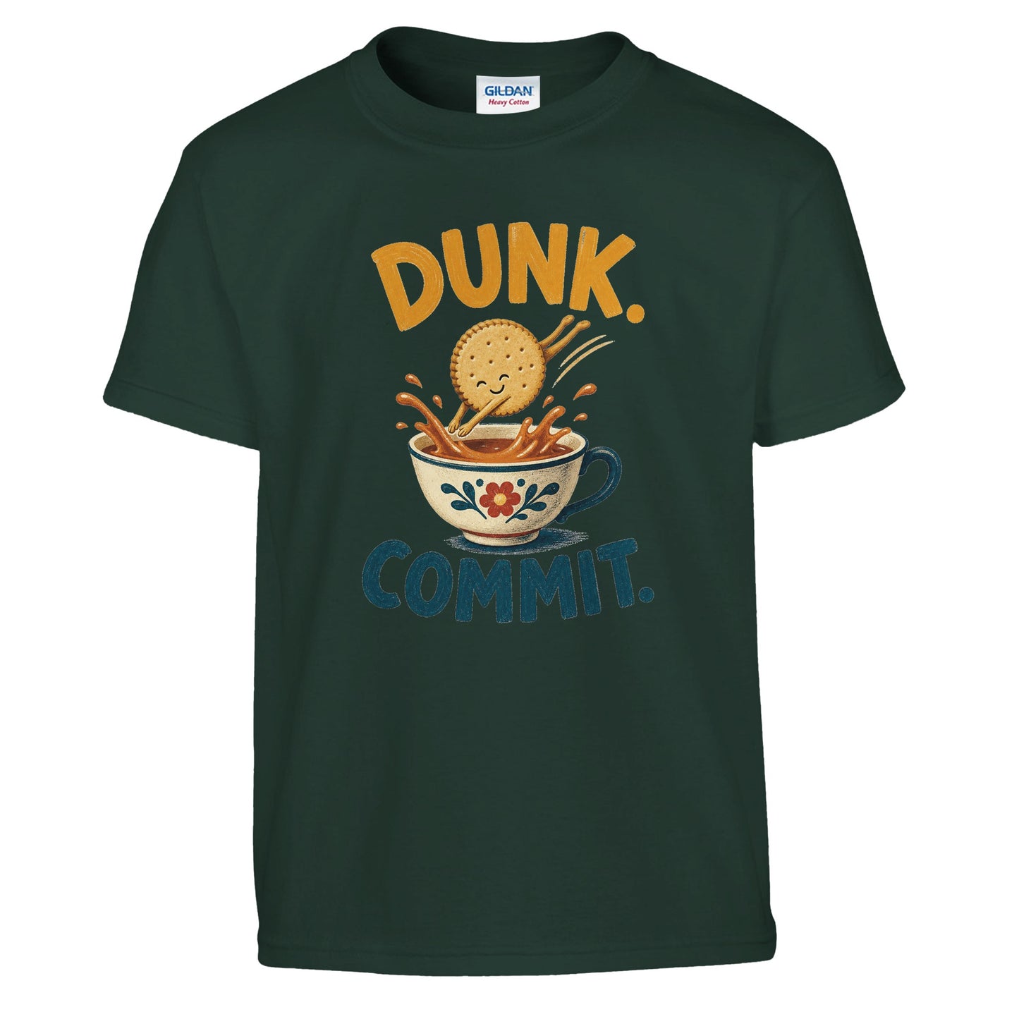 Dunk. Commit. Tea Biscuit Graphic Kids' T-shirt — product view 13