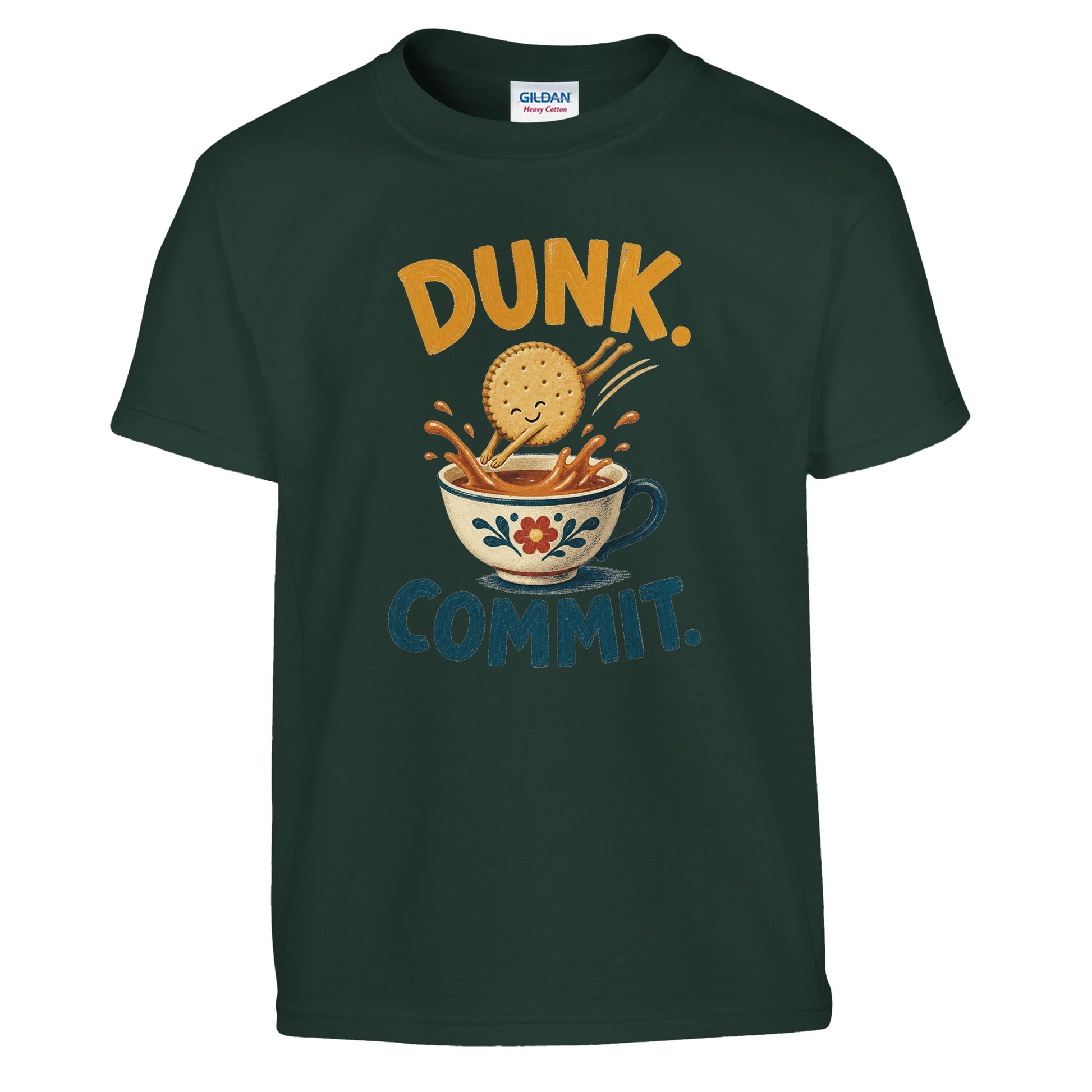 Dunk. Commit. Tea Biscuit Graphic Kids' T-shirt — product view 13