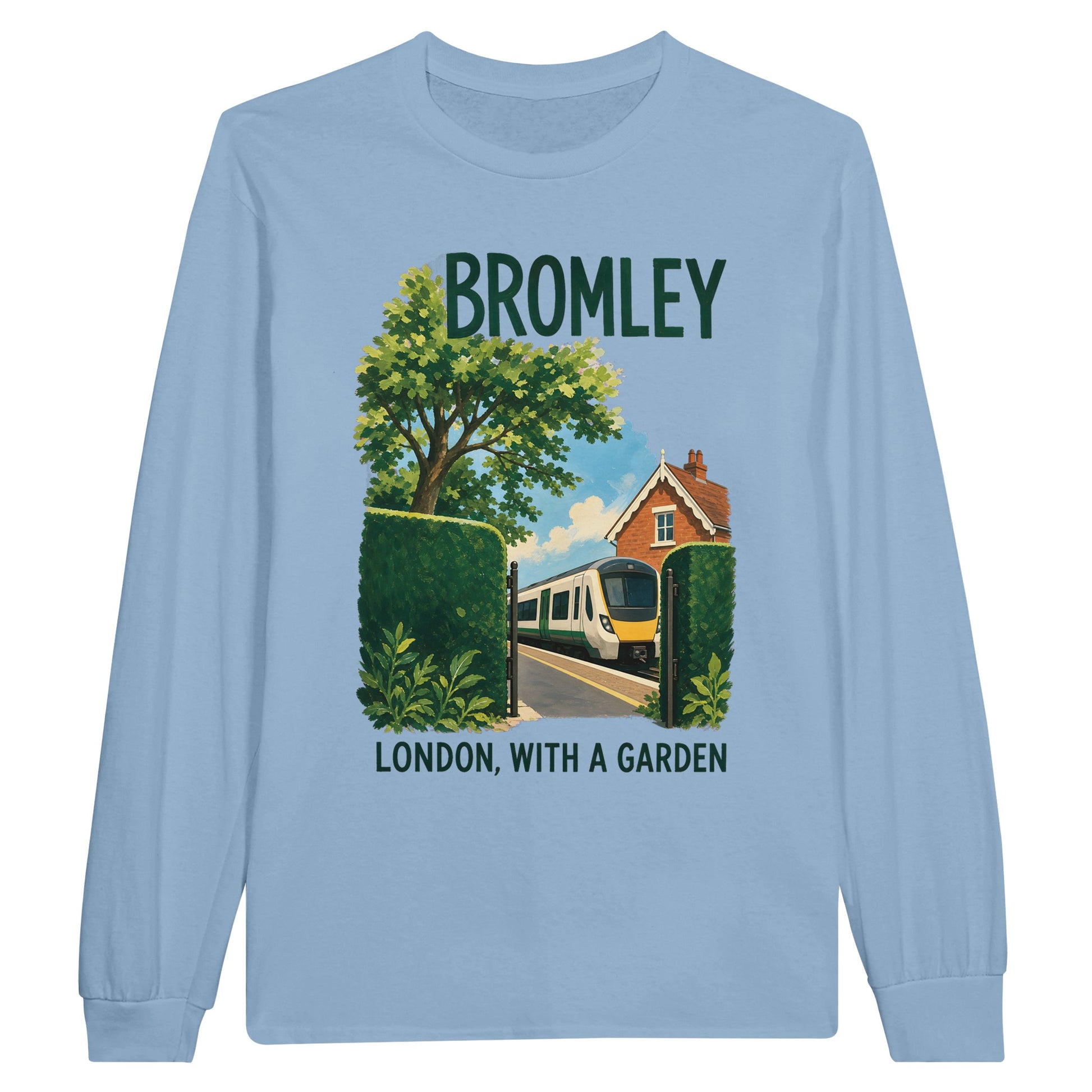Bromley: London with a Garden Long-Sleeve T-shirt — product view 8