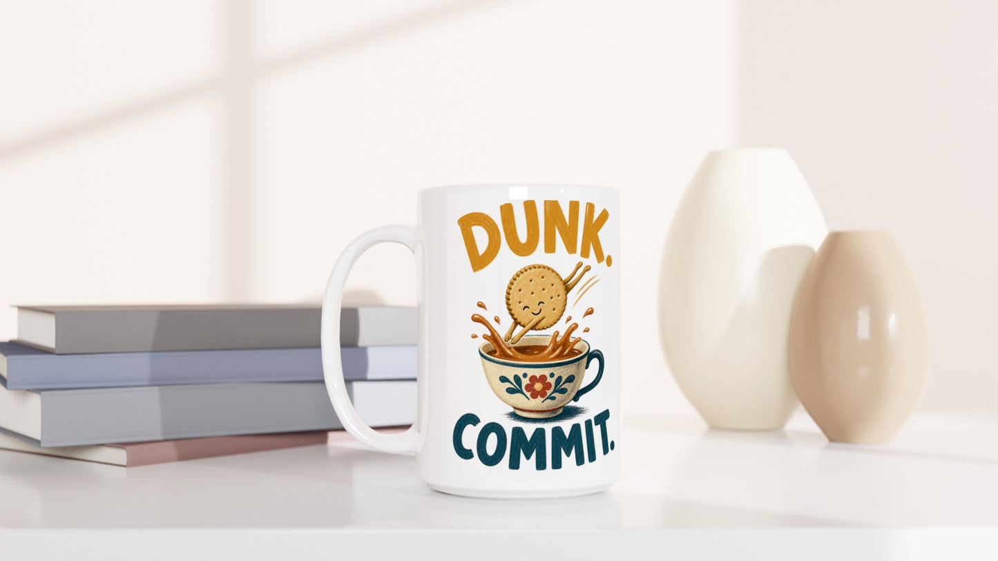 Dunk. Commit. Tea Biscuit Graphic Large Mug — product view 6