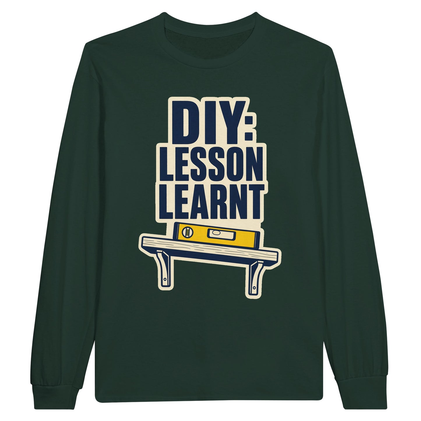 DIY: Lesson Learnt Wonky Shelf Graphic Long-Sleeve T-shirt — product view 5