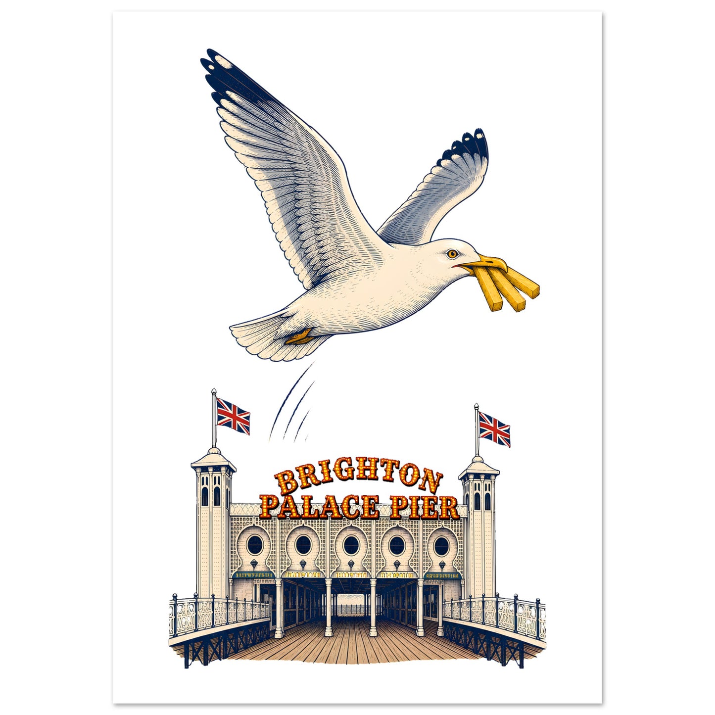 Brighton Palace Pier Chip Heist Poster — product view 2