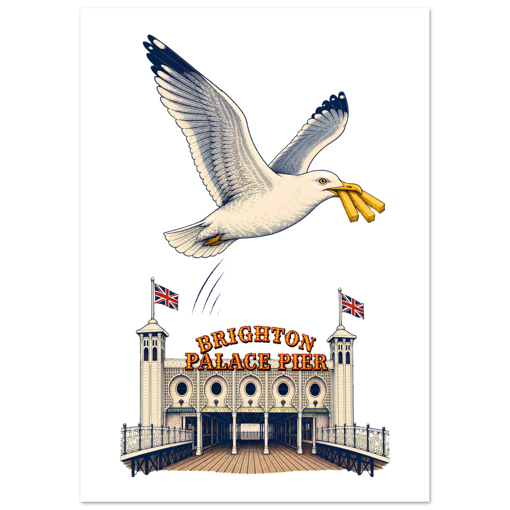 Brighton Palace Pier Chip Heist Poster — product view 2