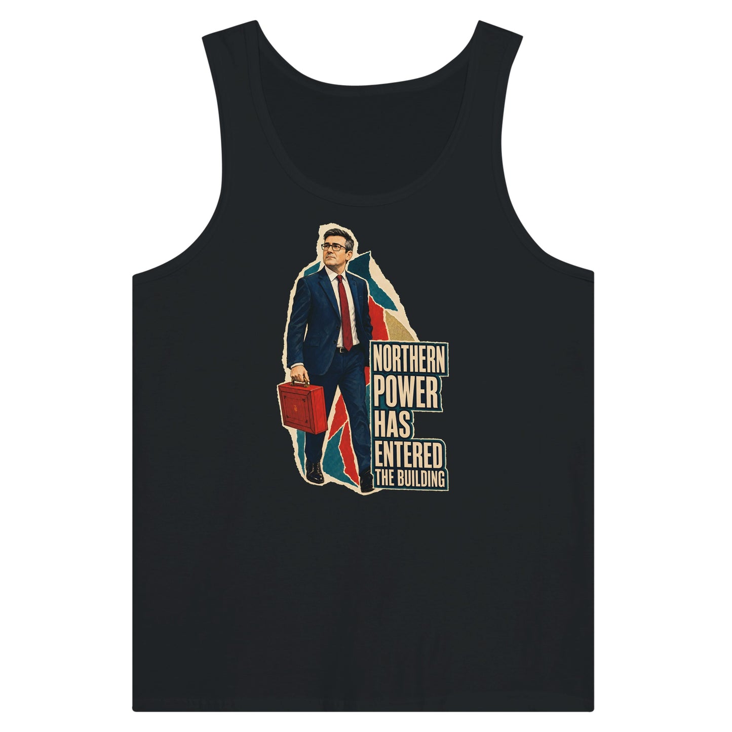Northern Power Has Entered the Building Tote Bag Premium Unisex Tank Top — product view 8