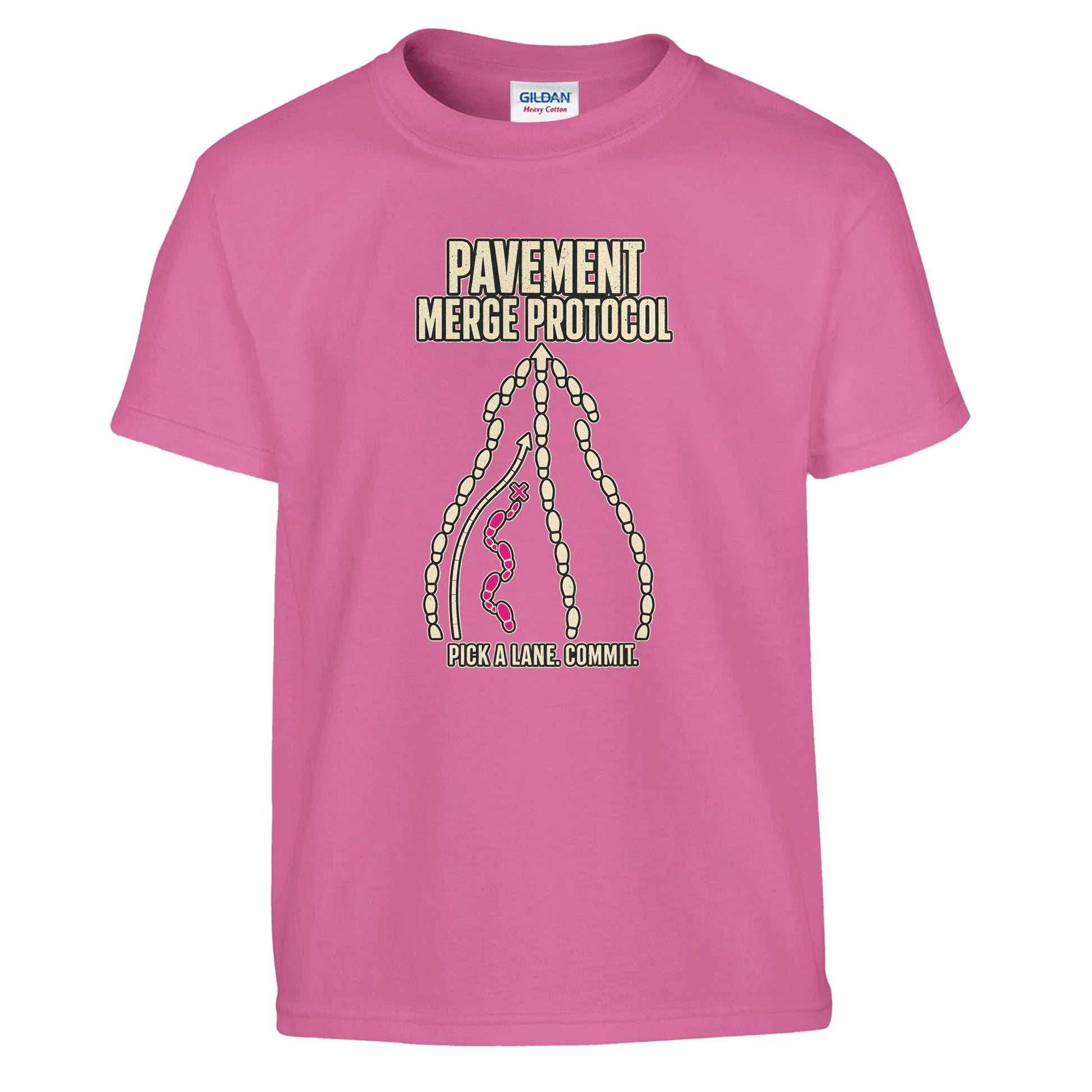 Pavement Merge Protocol — Pick a Lane Kids' T-shirt — product view 10