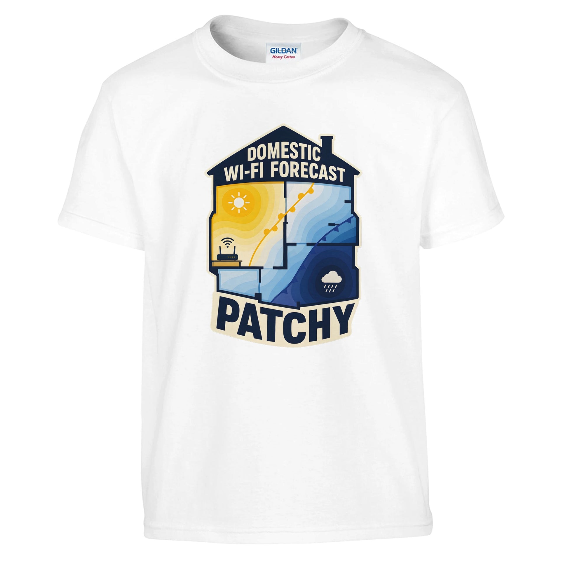 Domestic Wi-Fi Forecast Patchy Kids' T-shirt — product view 1