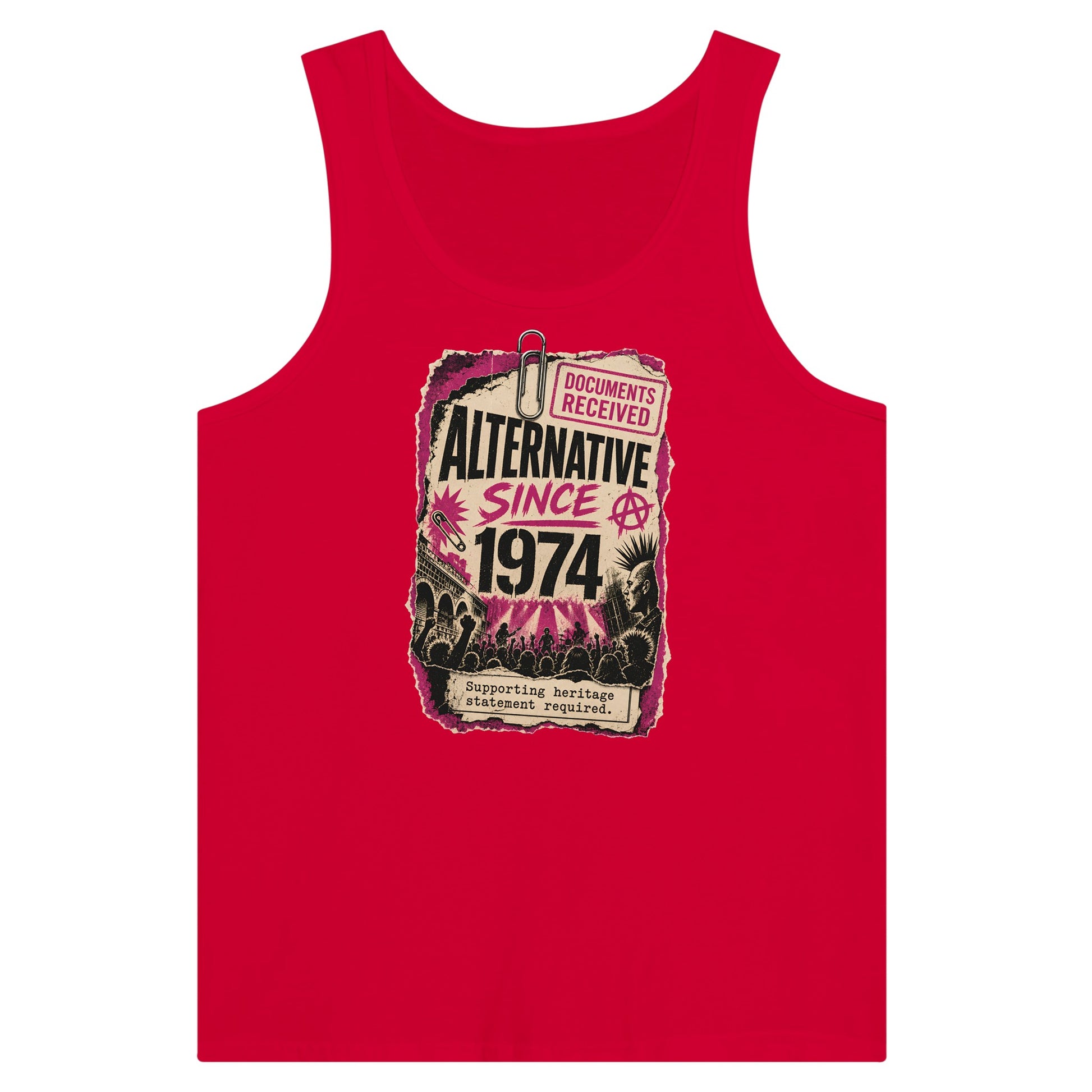 Camden Alternative Since 1974 — Illustrated Premium Unisex Tank Top — product view 12