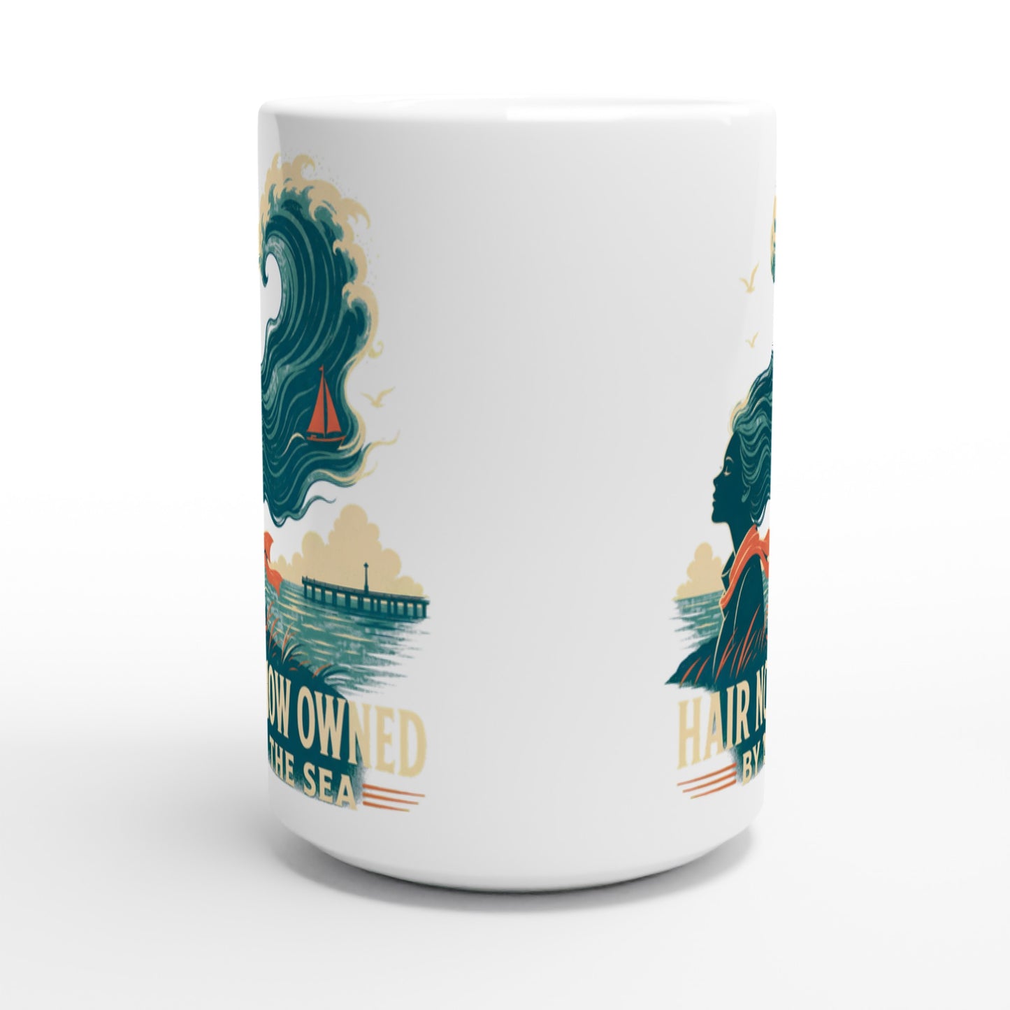 Hair Now Owned by the Sea Large Mug — product view 2