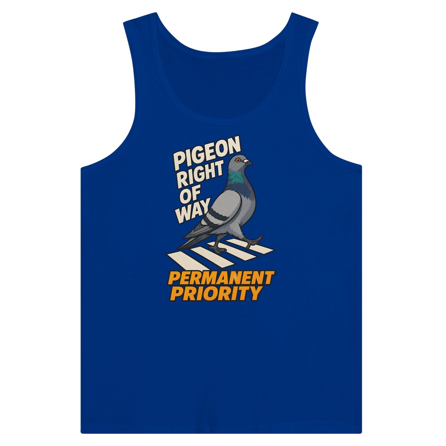 Pigeon Right of Way Premium Unisex Tank Top — product view 3