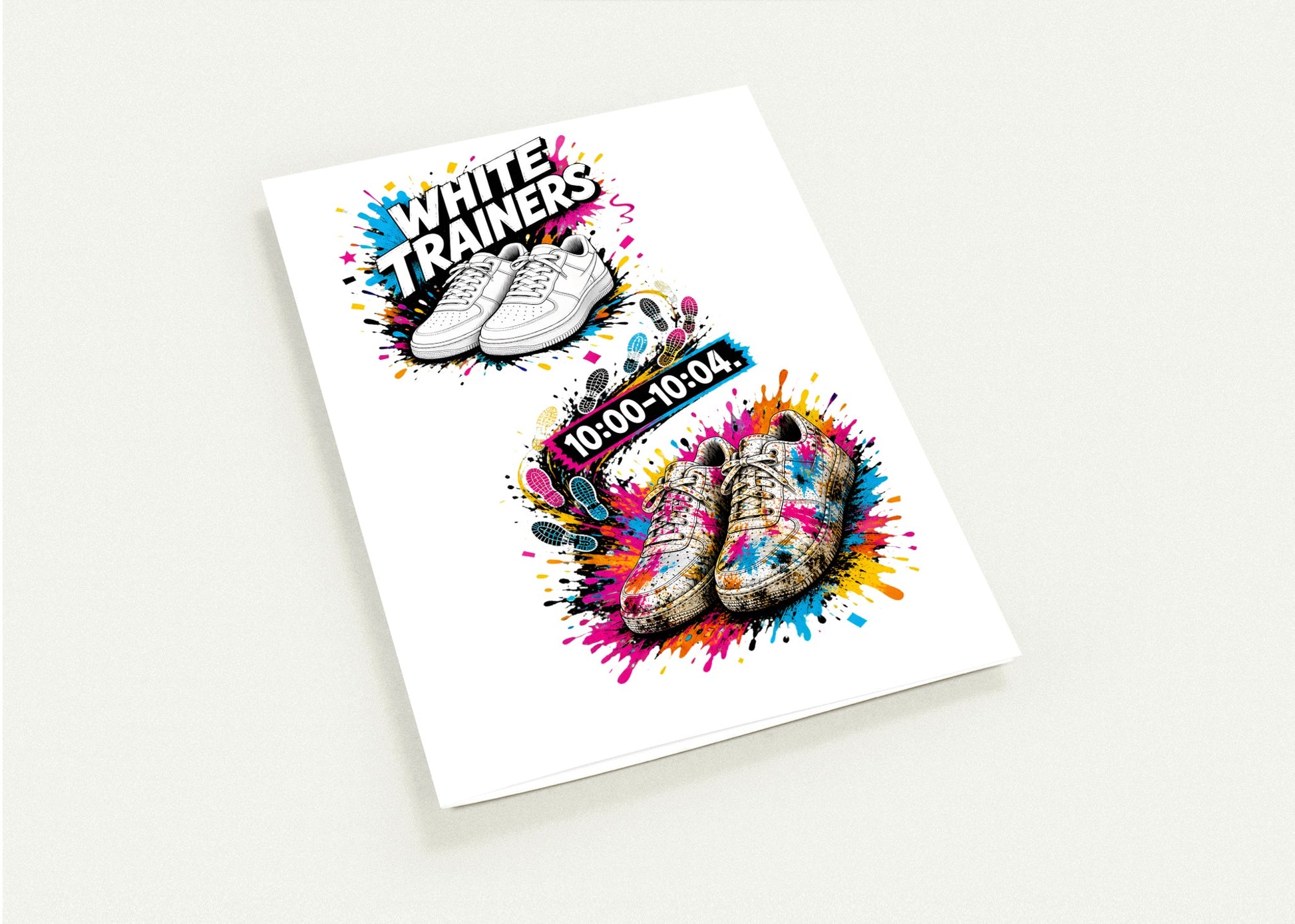 White Trainers: 10:00–10:04 Greeting Card Pack — product view 4
