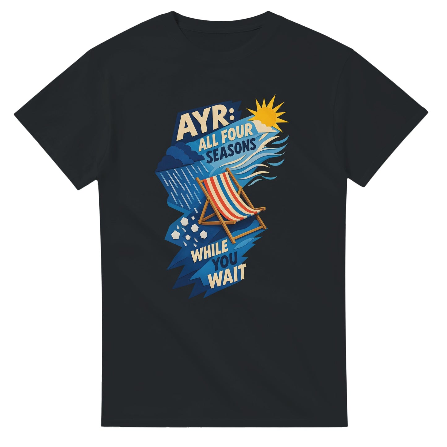 Ayr: All Four Seasons While You Wait T-shirt — product view 10