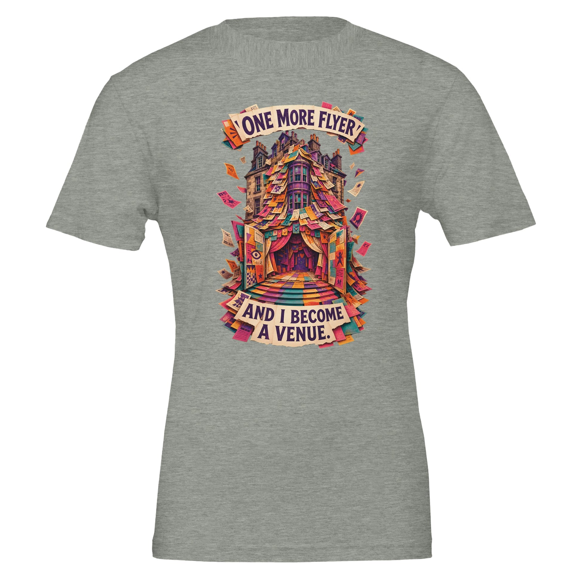One More Flyer and I Become a Venue T-shirt — product view 3