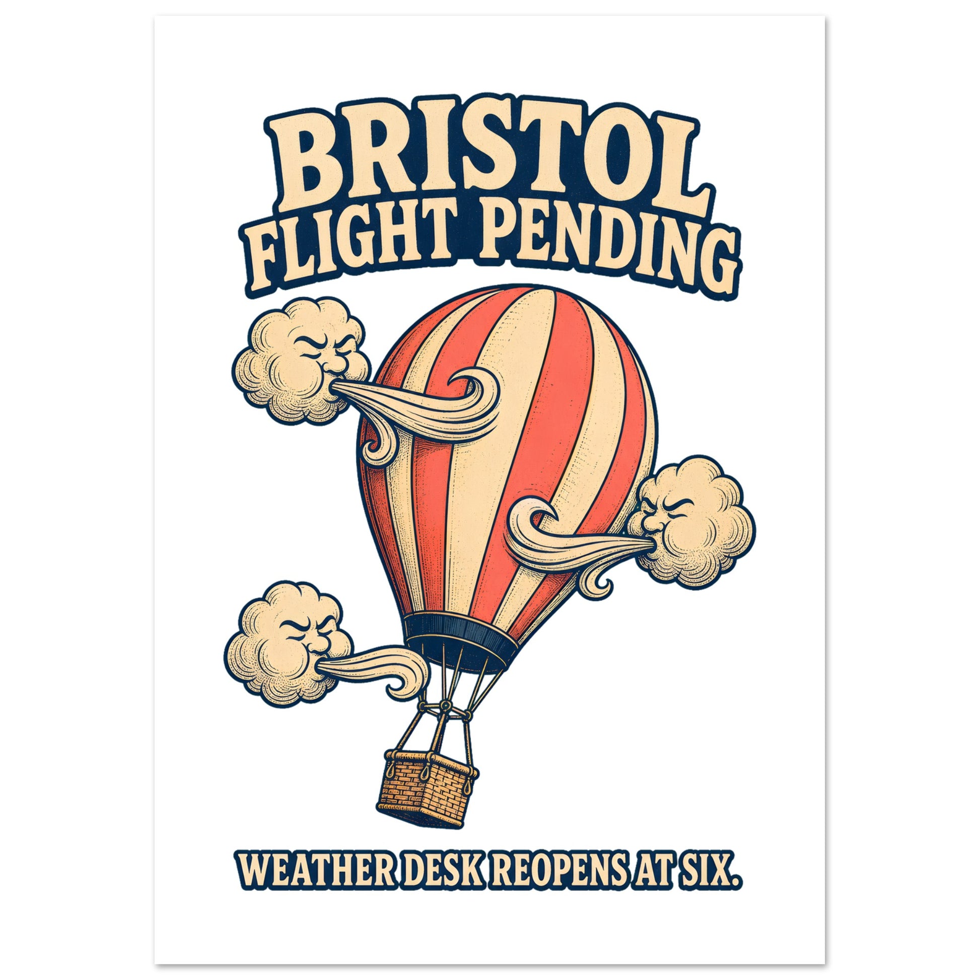 Bristol Flight Pending – Weather Desk Poster — product view 2