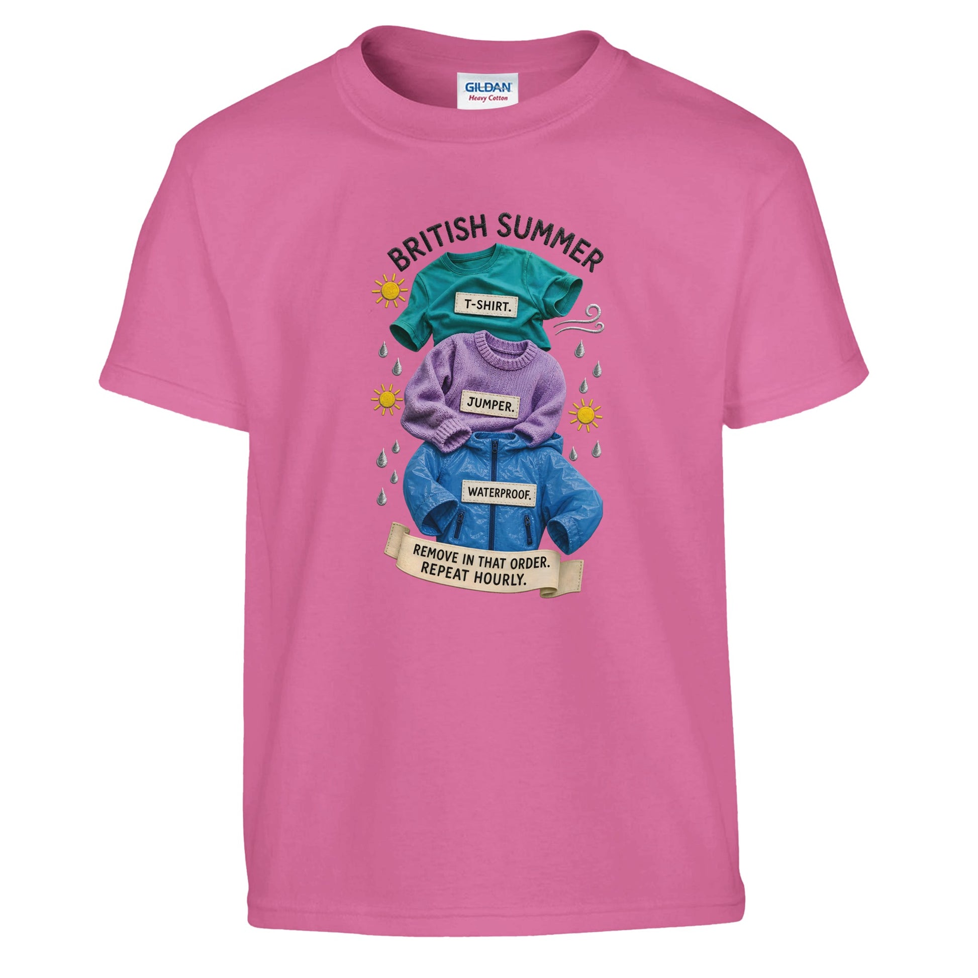 British Summer: Repeat Layers Hourly Kids' T-shirt — product view 10