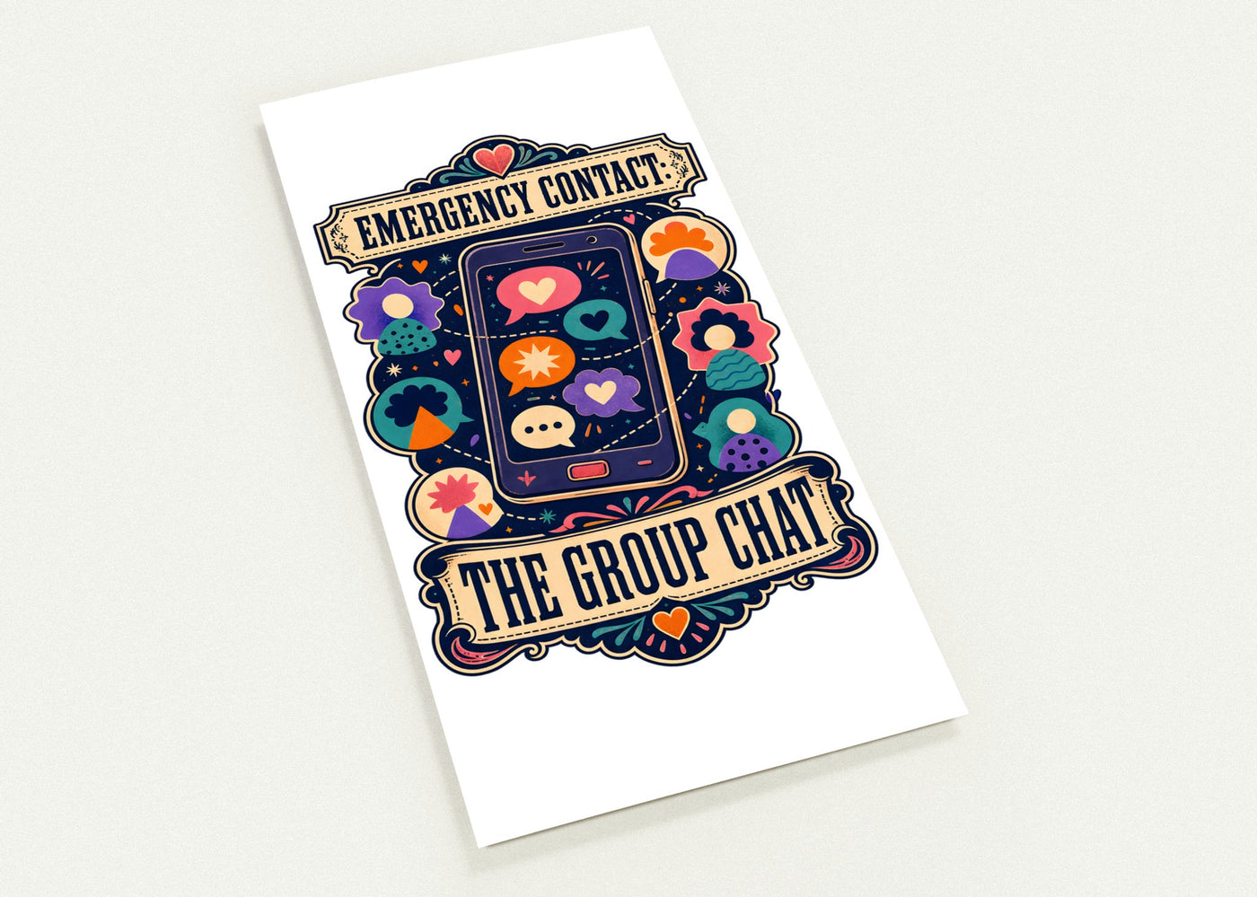 Emergency Contact — The Group Chat Postcard Pack
