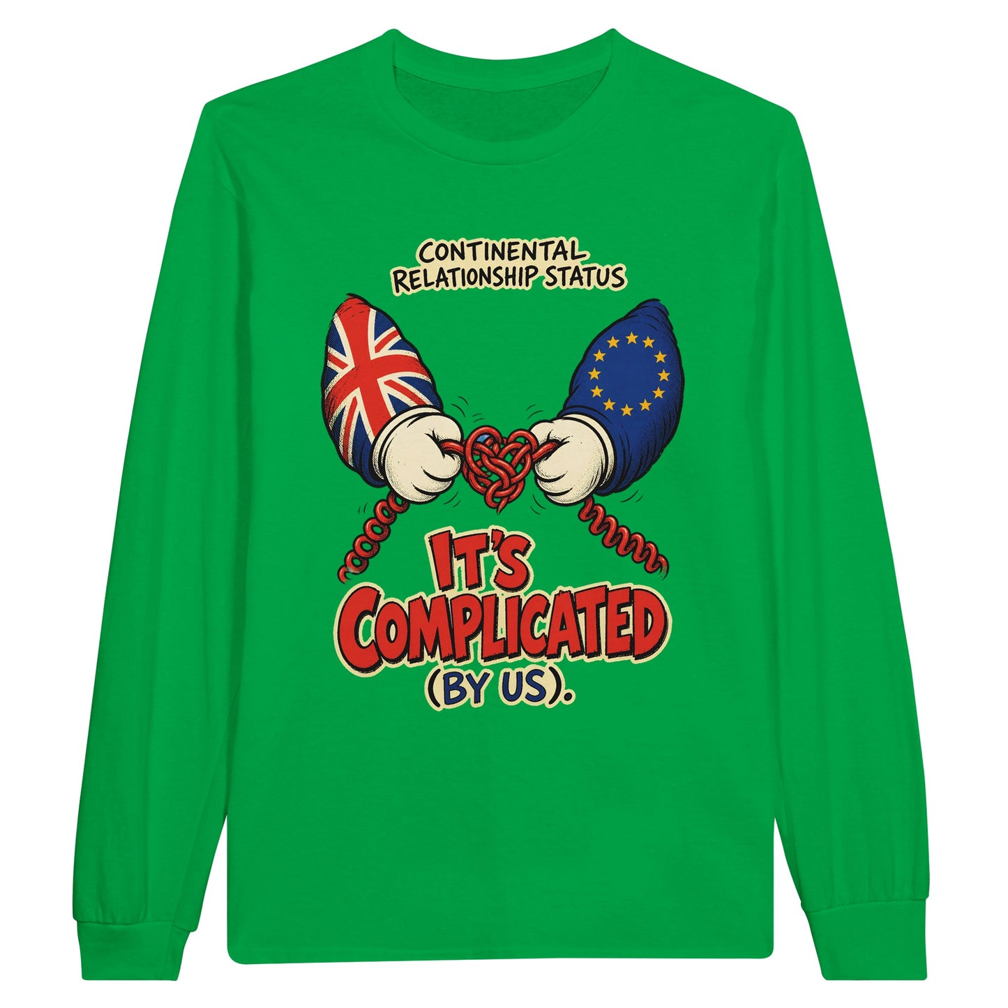 It's Complicated (By Us) UK–EU 1990s Cartoon Long-Sleeve T-shirt — product view 12