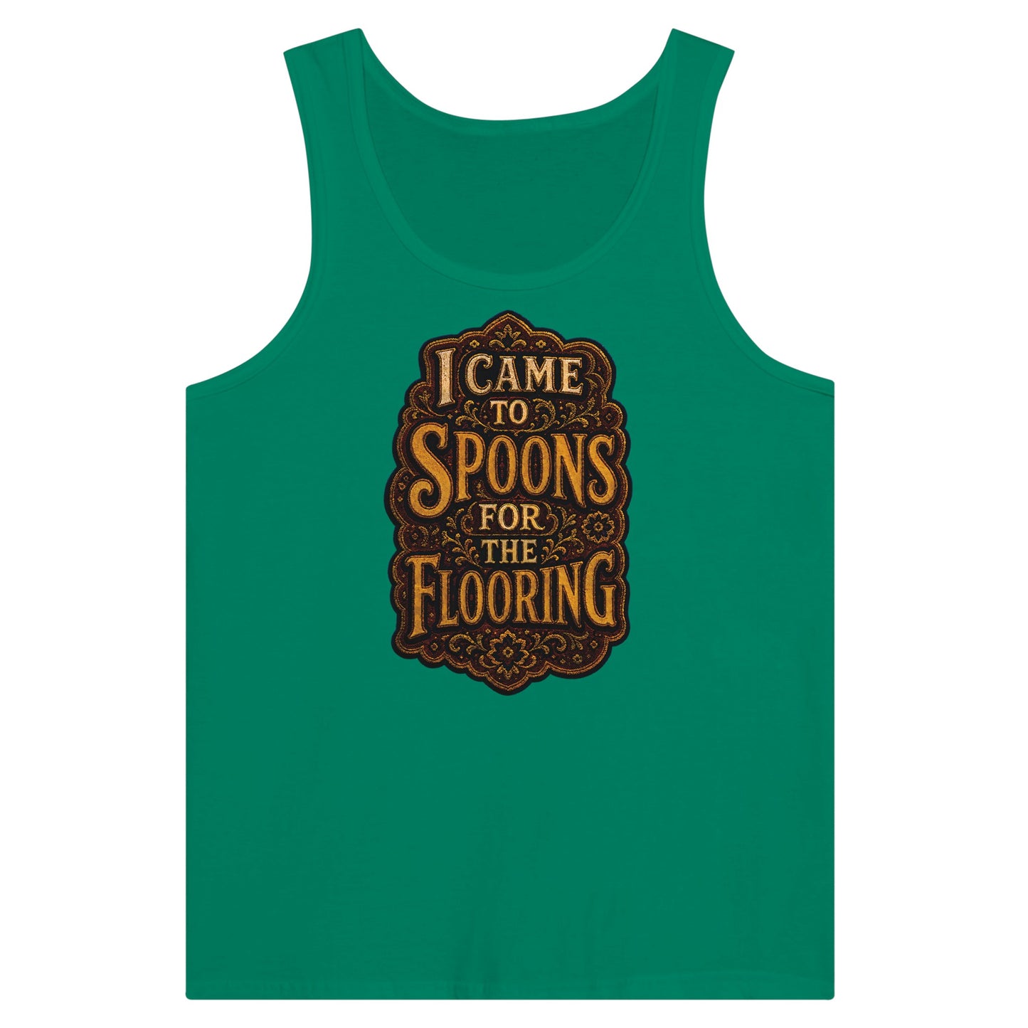 I Came to Spoons for the Flooring Premium Unisex Tank Top — product view 10