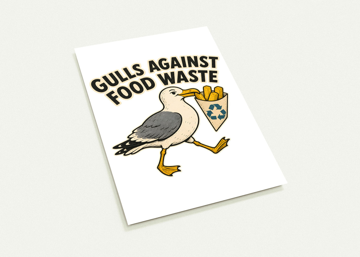 Gulls Against Food Waste Graphic Postcard Pack — product view 3
