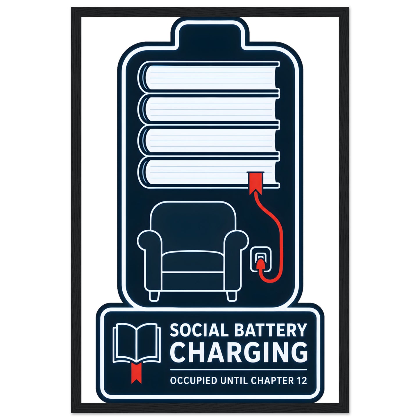 Social Battery Charging Framed Wall Art — product view 6