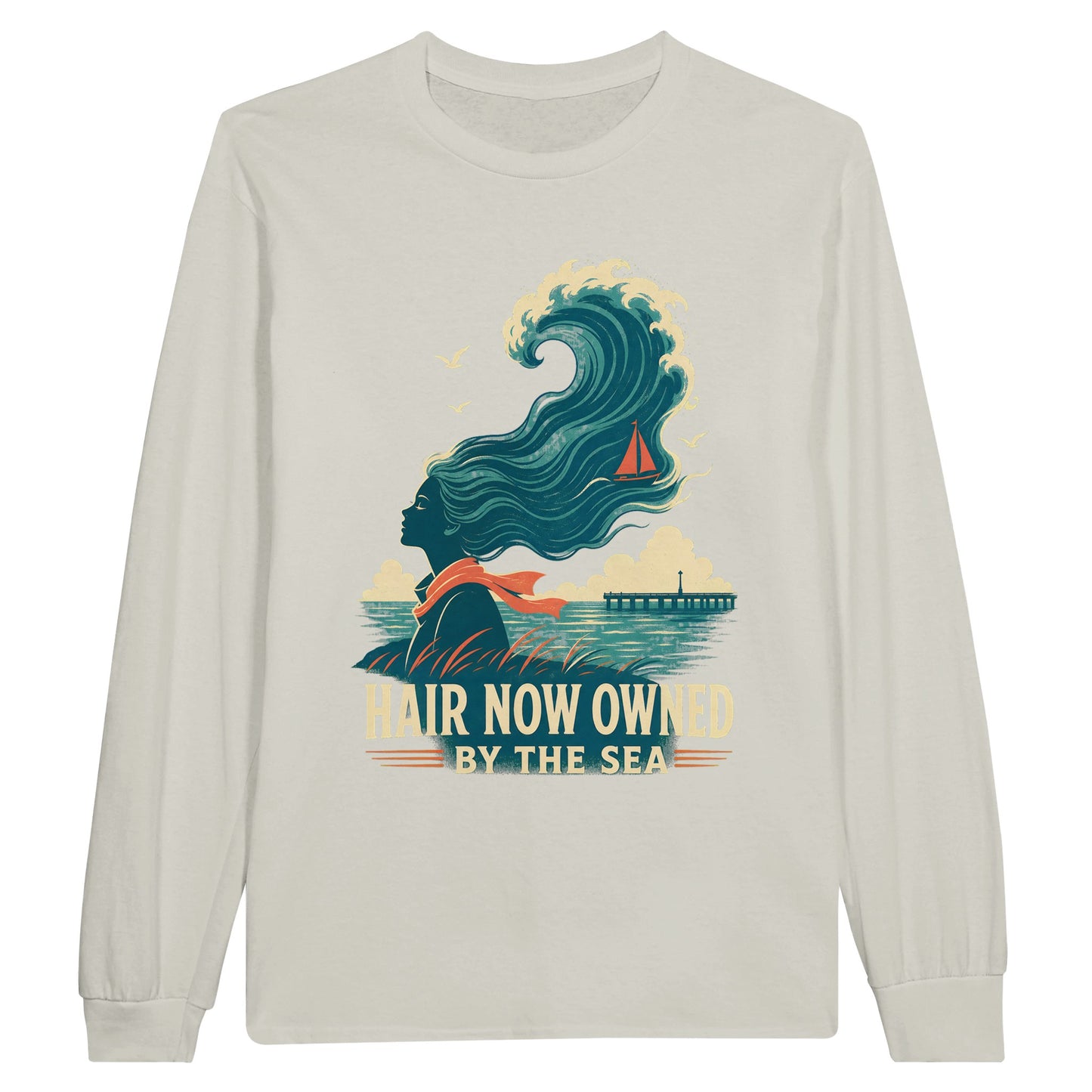 Hair Now Owned by the Sea Long-Sleeve T-shirt — product view 14