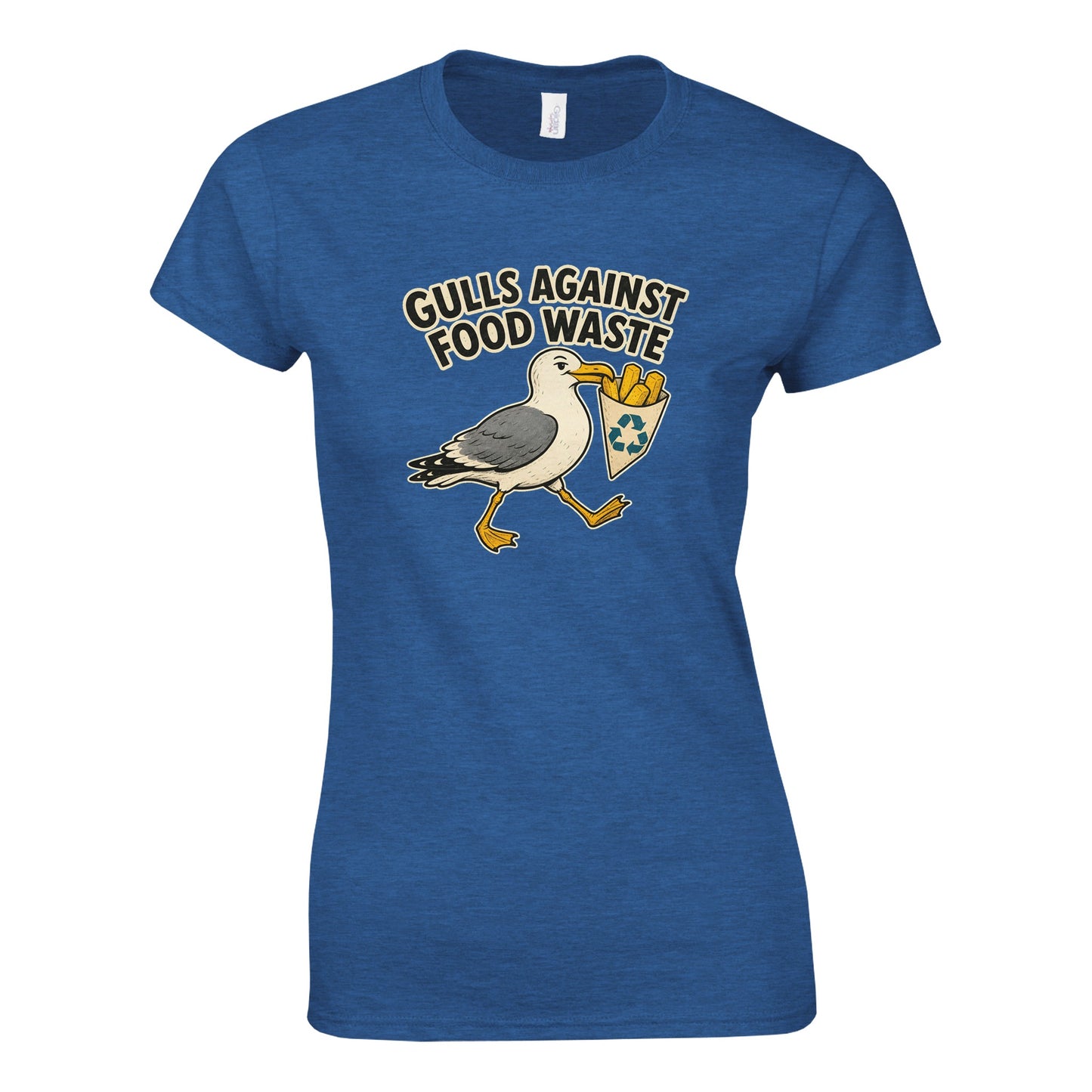 Gulls Against Food Waste Graphic Women's T-shirt — product view 3