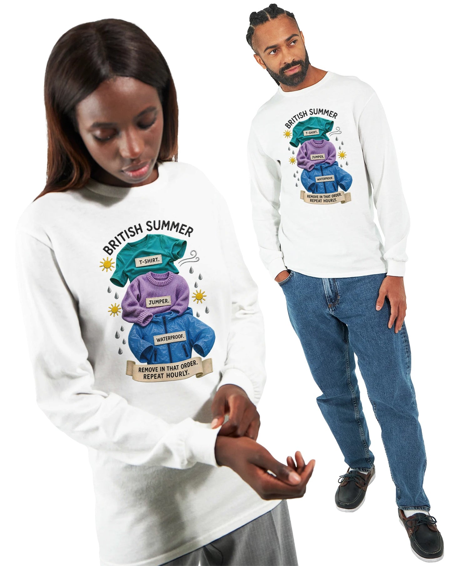 British Summer: Repeat Layers Hourly Long-Sleeve T-shirt — product view 15
