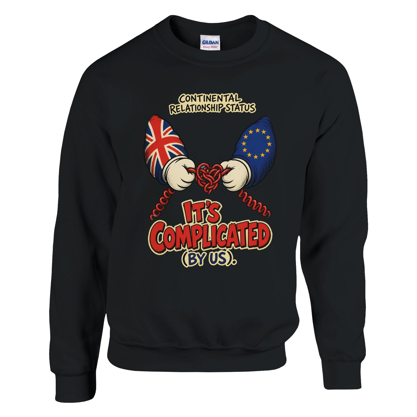 It's Complicated (By Us) UK–EU 1990s Cartoon Sweatshirt — product view 5