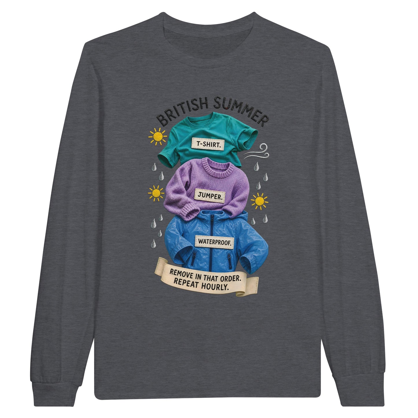 British Summer: Repeat Layers Hourly Long-Sleeve T-shirt — product view 2