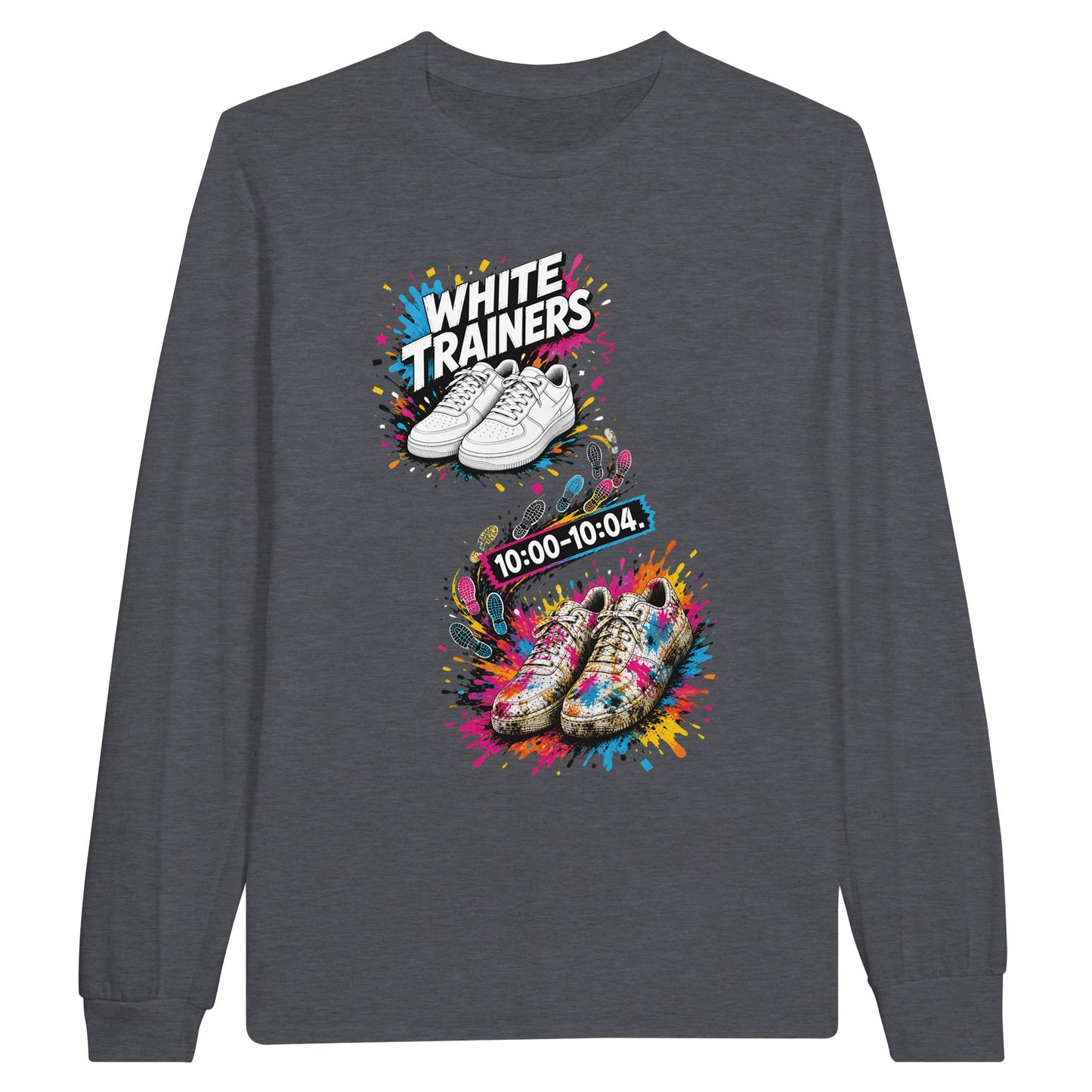 White Trainers: 10:00–10:04 Long-Sleeve T-shirt — product view 2