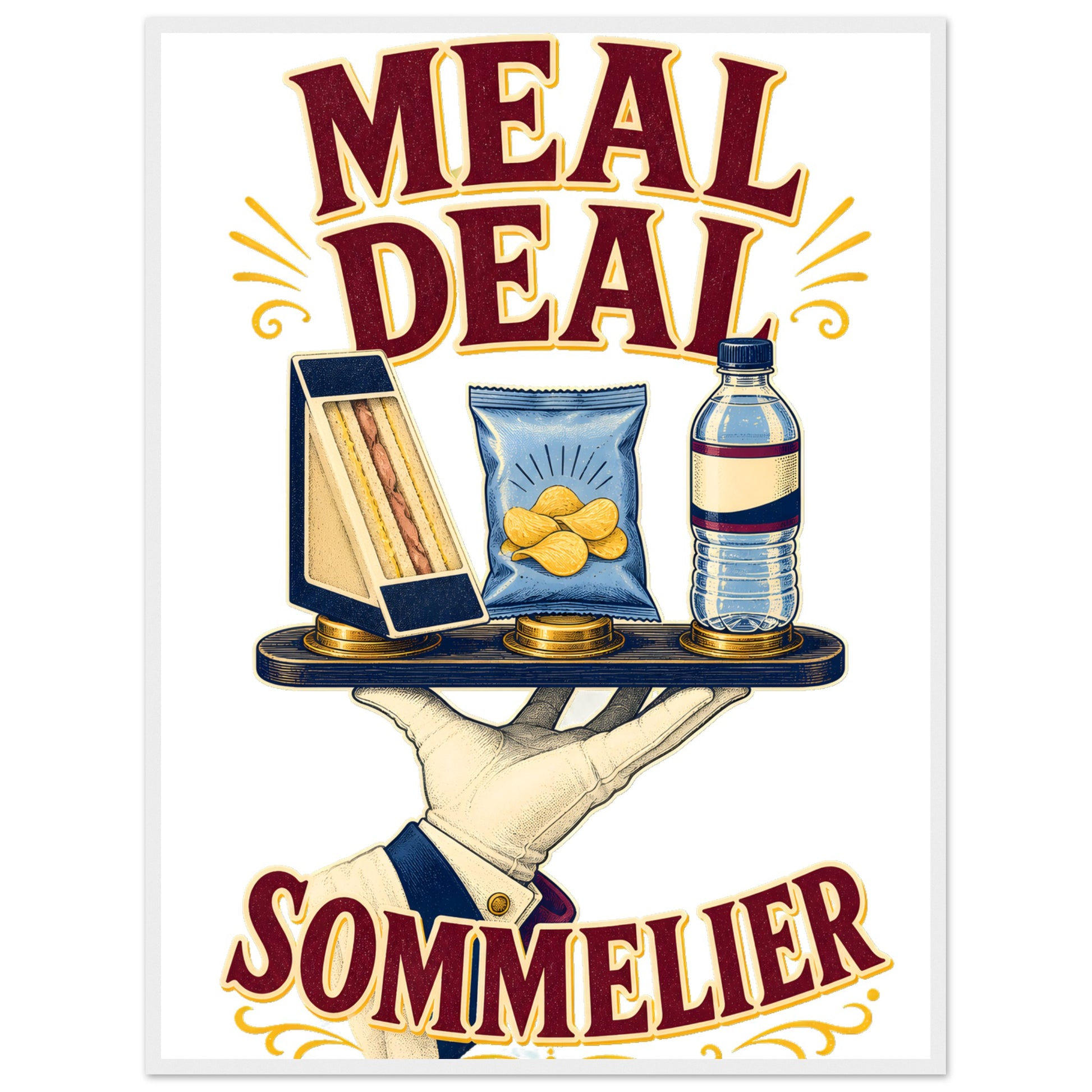Meal Deal Sommelier British Lunch Design Framed Wall Art — product view 7