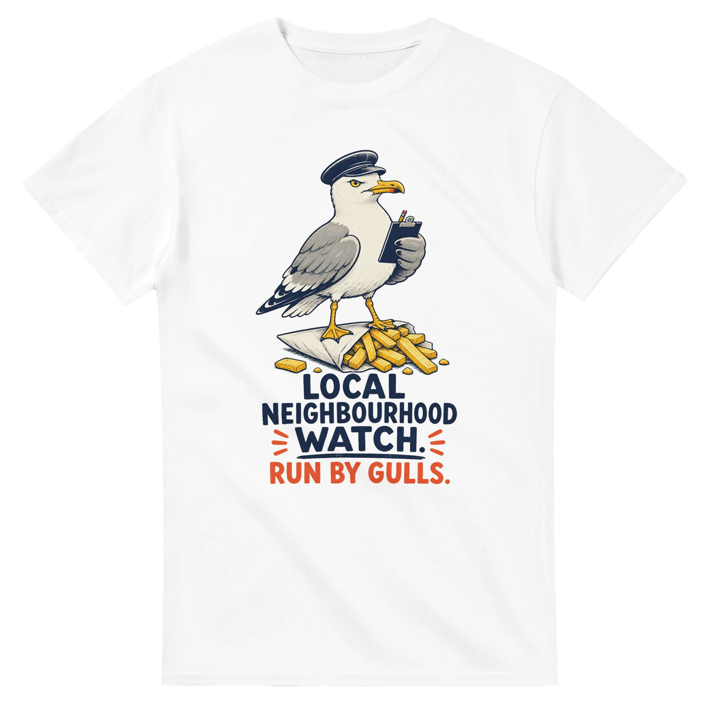 Local Neighbourhood Watch: Run by Gulls T-shirt