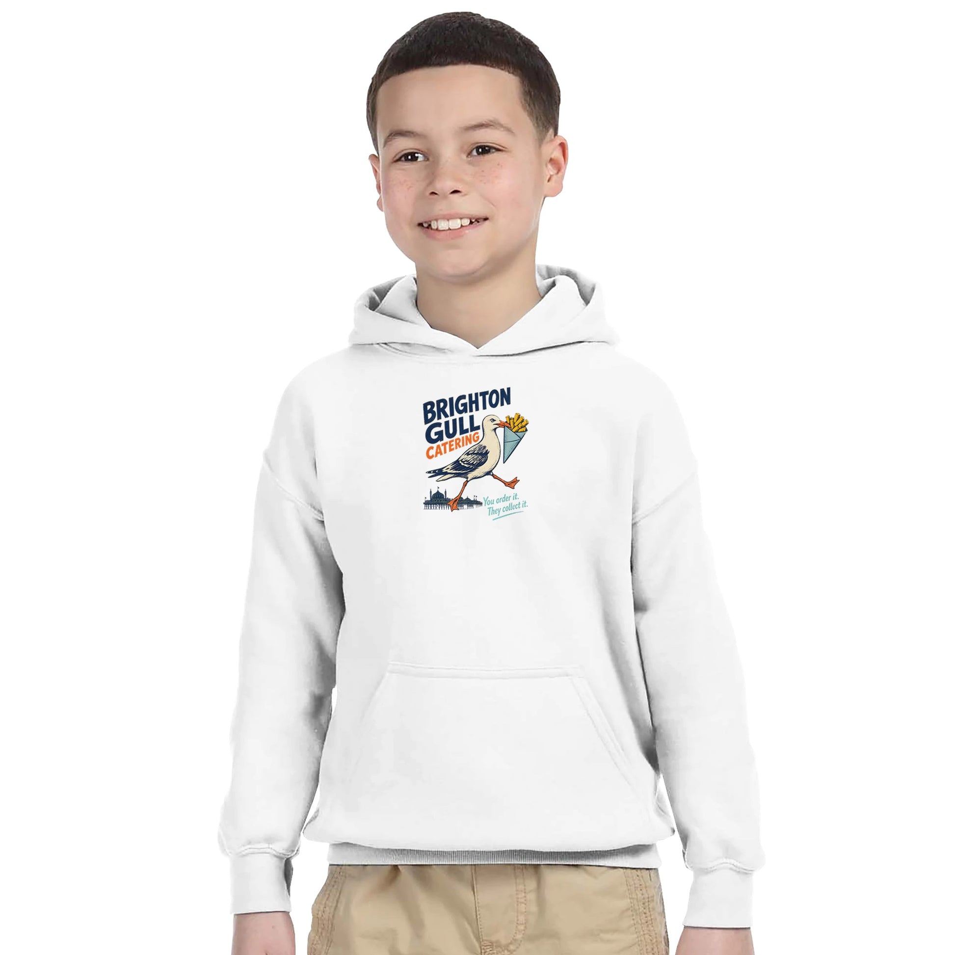 Brighton Gull Catering - You Order It, They Collect It Kids' Hoodie — product view 14