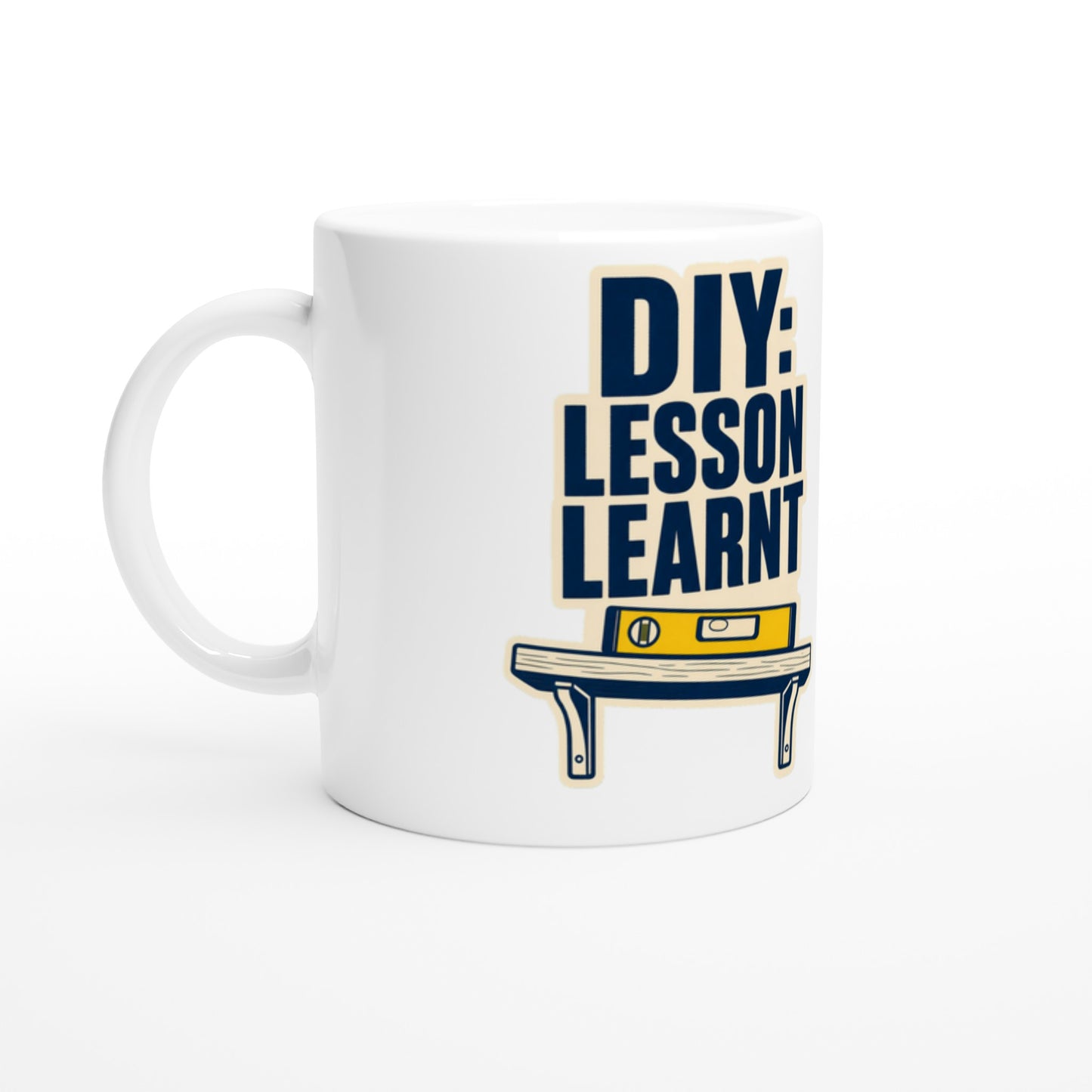 DIY: Lesson Learnt Wonky Shelf Graphic Mug — product view 1