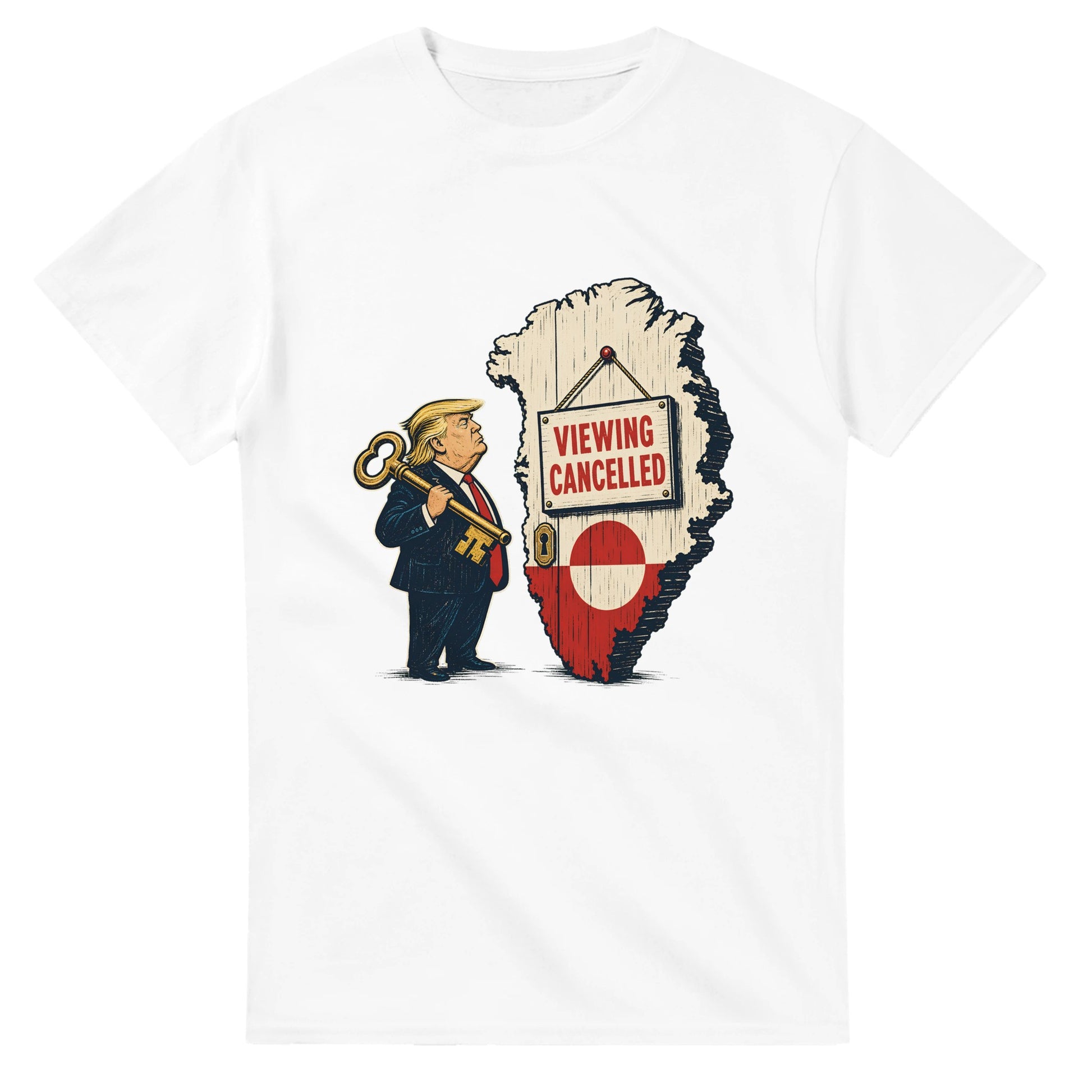 Viewing Cancelled — Greenland Political Satire T-shirt — product view 1