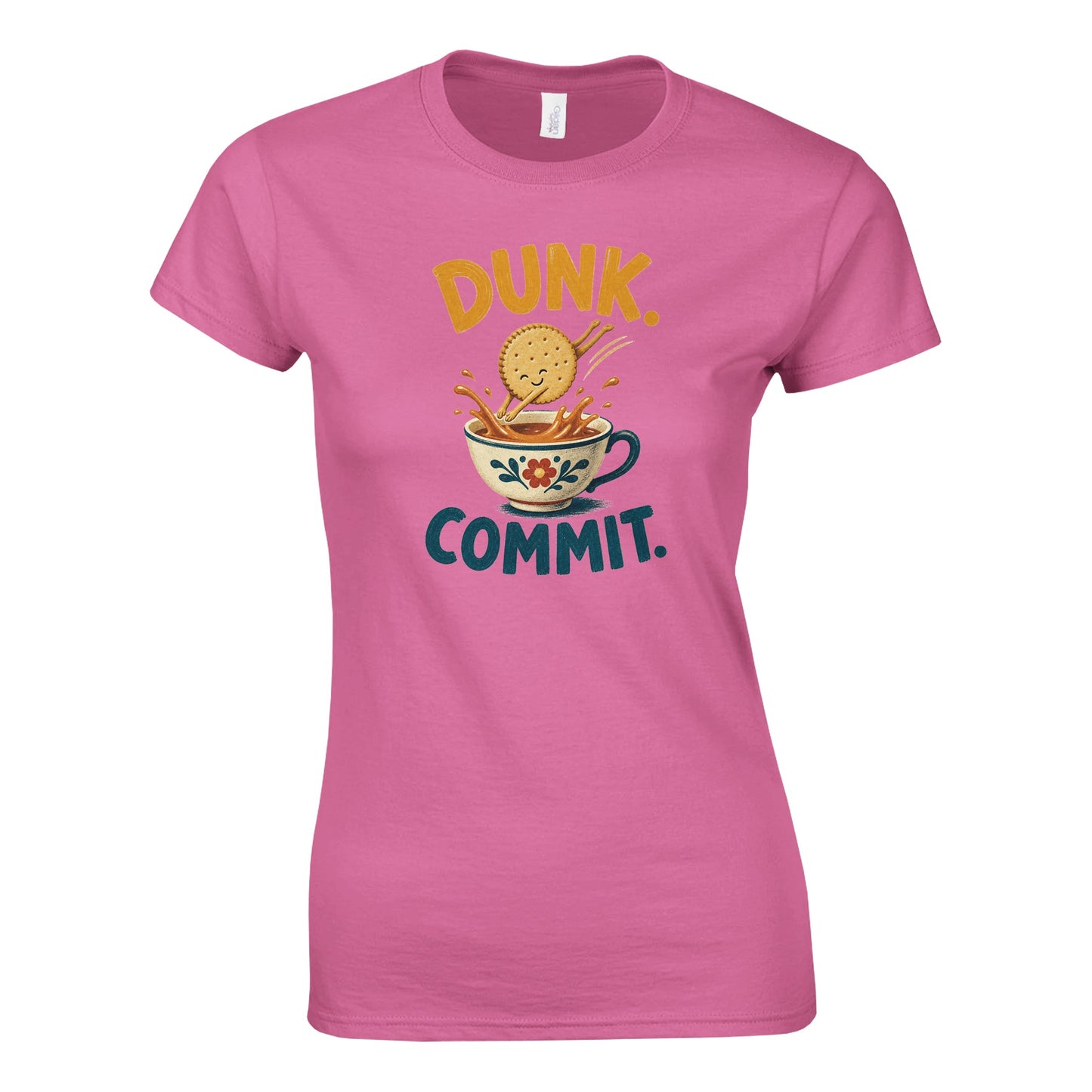 Dunk. Commit. Tea Biscuit Graphic Women's T-shirt — product view 4