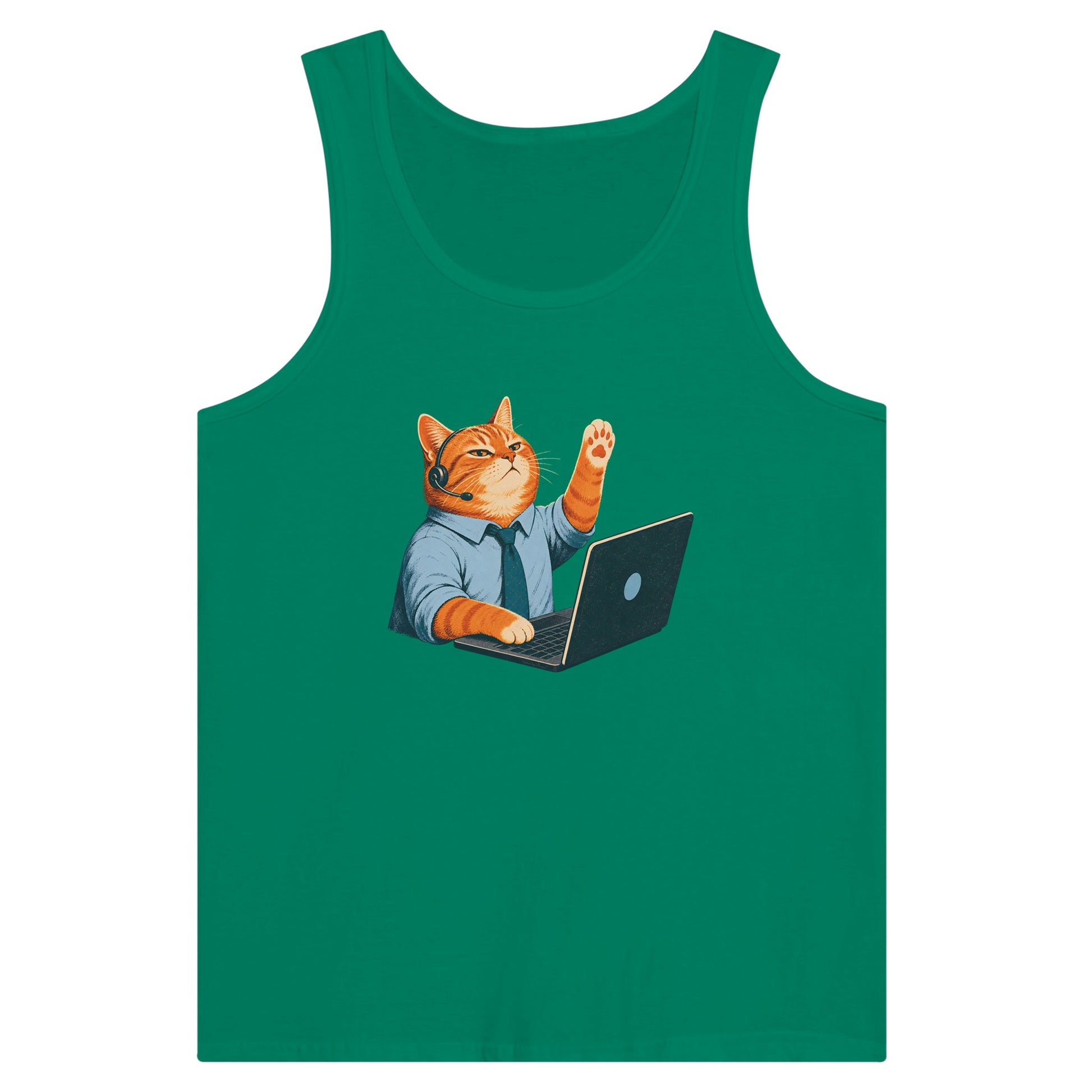 Cat Calls the Meeting Premium Unisex Tank Top — product view 10