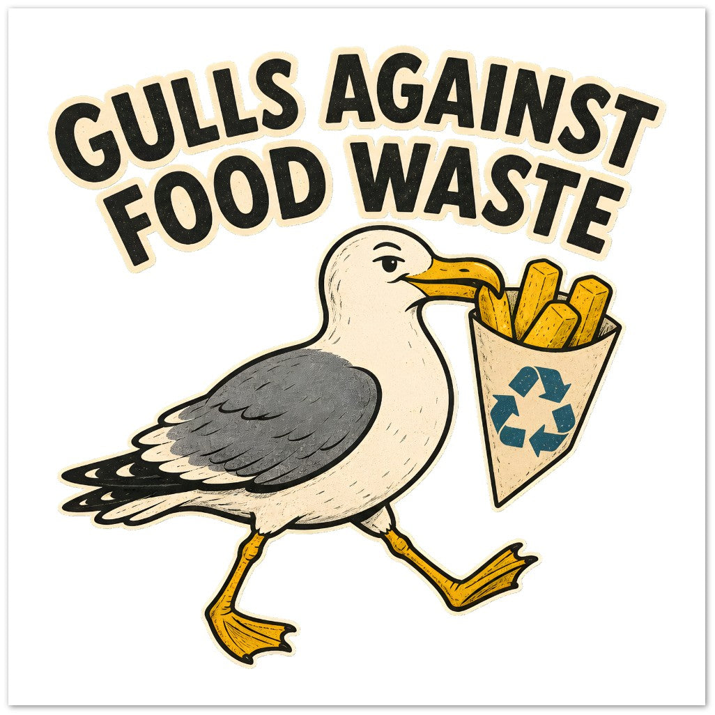 Gulls Against Food Waste Graphic Greeting Card Pack — product view 3