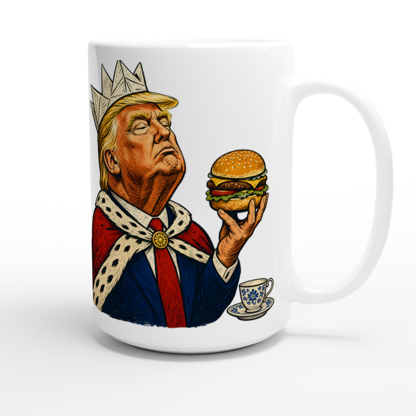 The Very Temporary Monarch — Trump Satire Large Mug