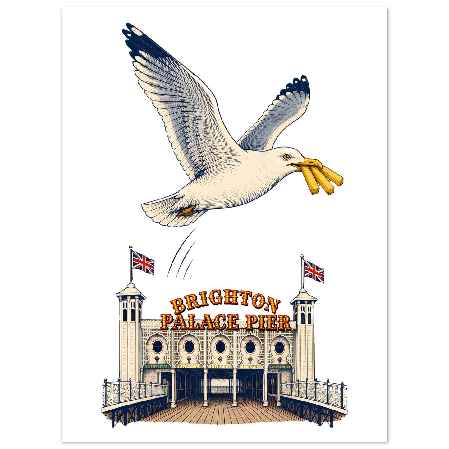Brighton Palace Pier Chip Heist Poster — product view 5