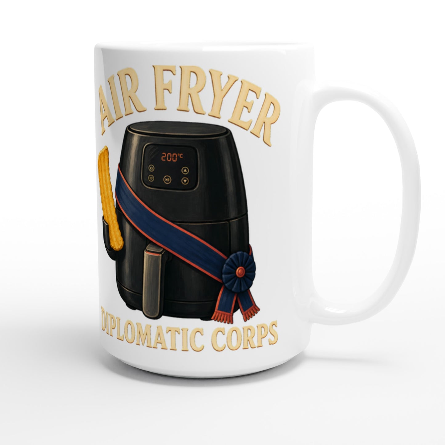 Air Fryer Diplomatic Corps Large Mug — product view 3
