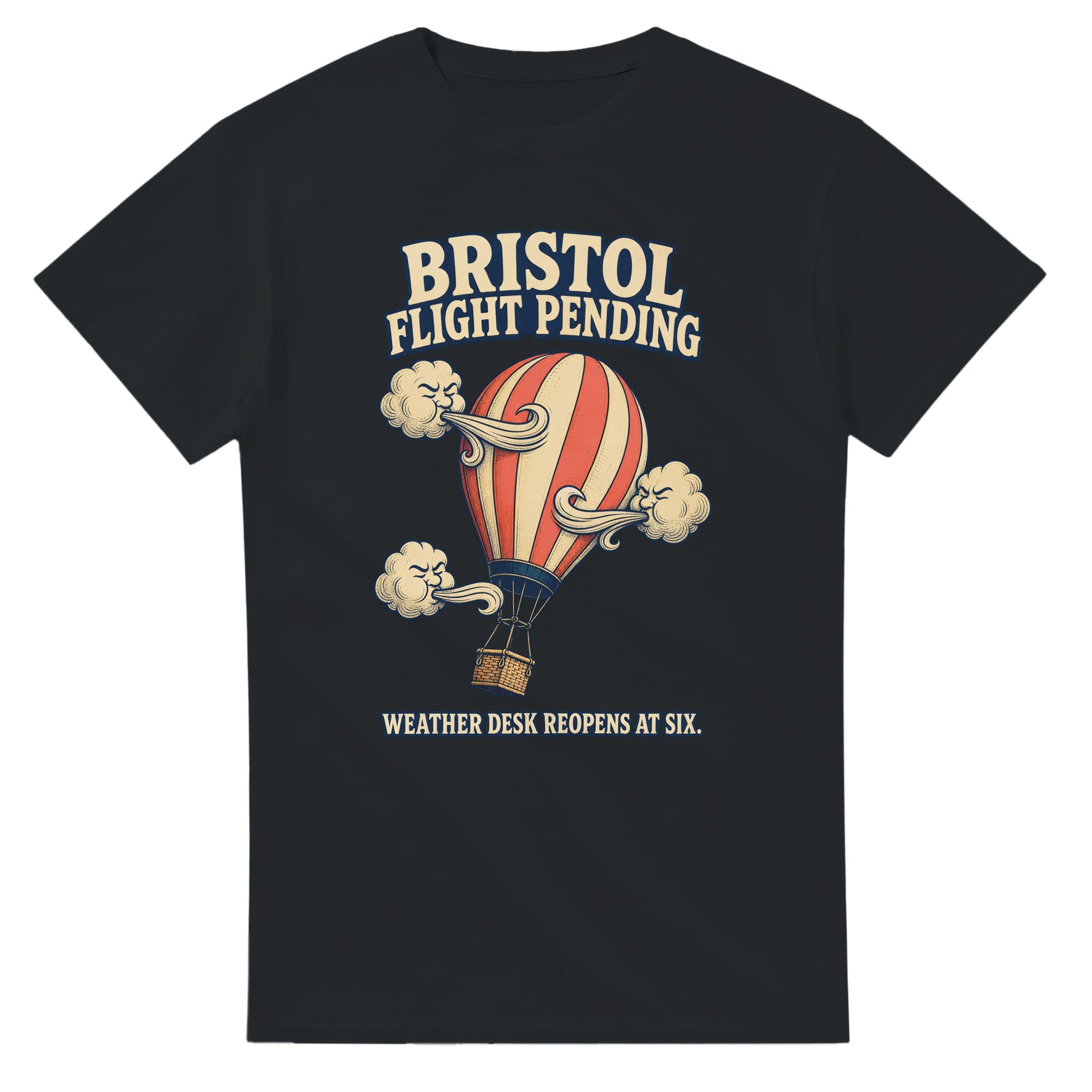 Bristol Flight Pending – Weather Desk T-shirt — product view 10