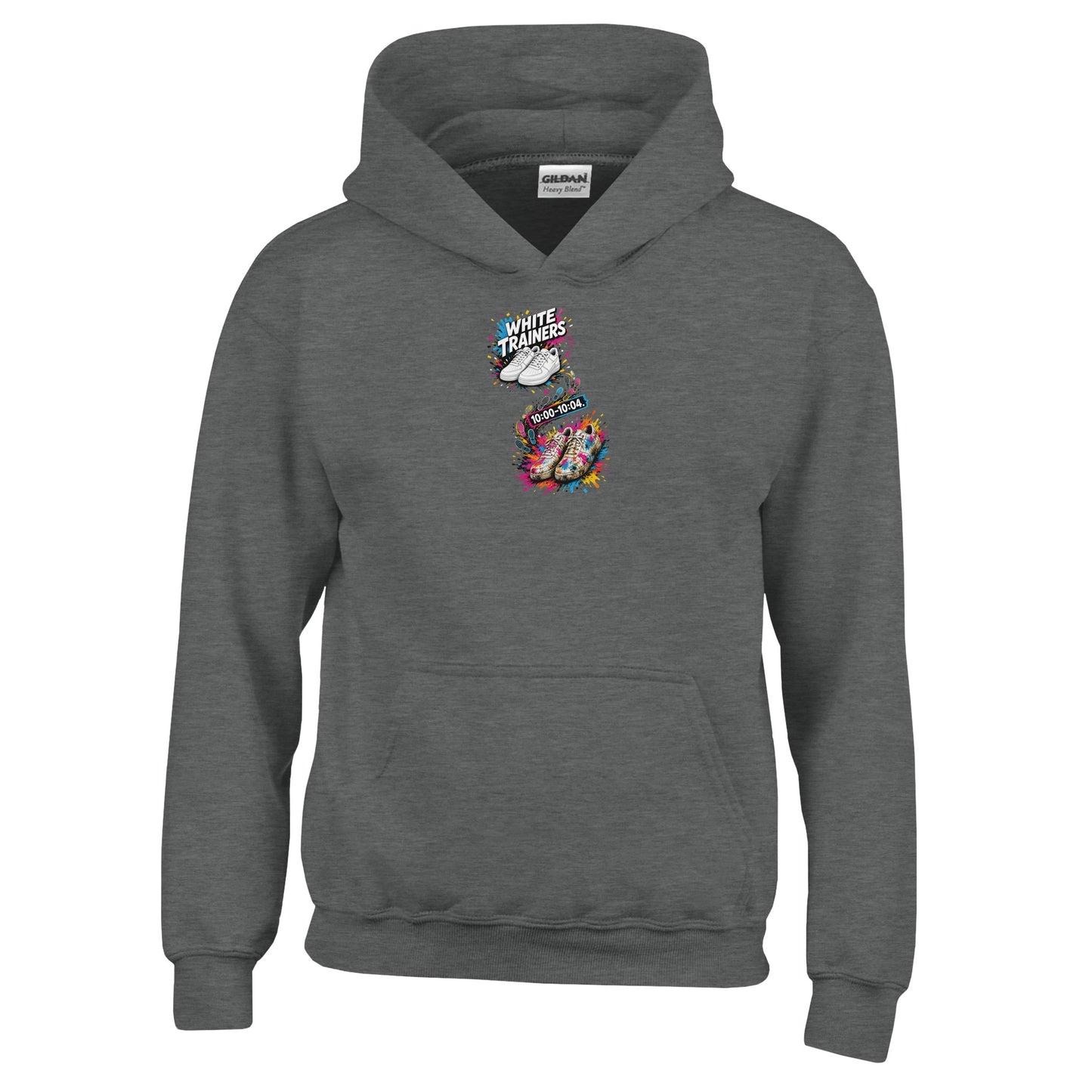 White Trainers: 10:00–10:04 Kids' Hoodie — product view 2