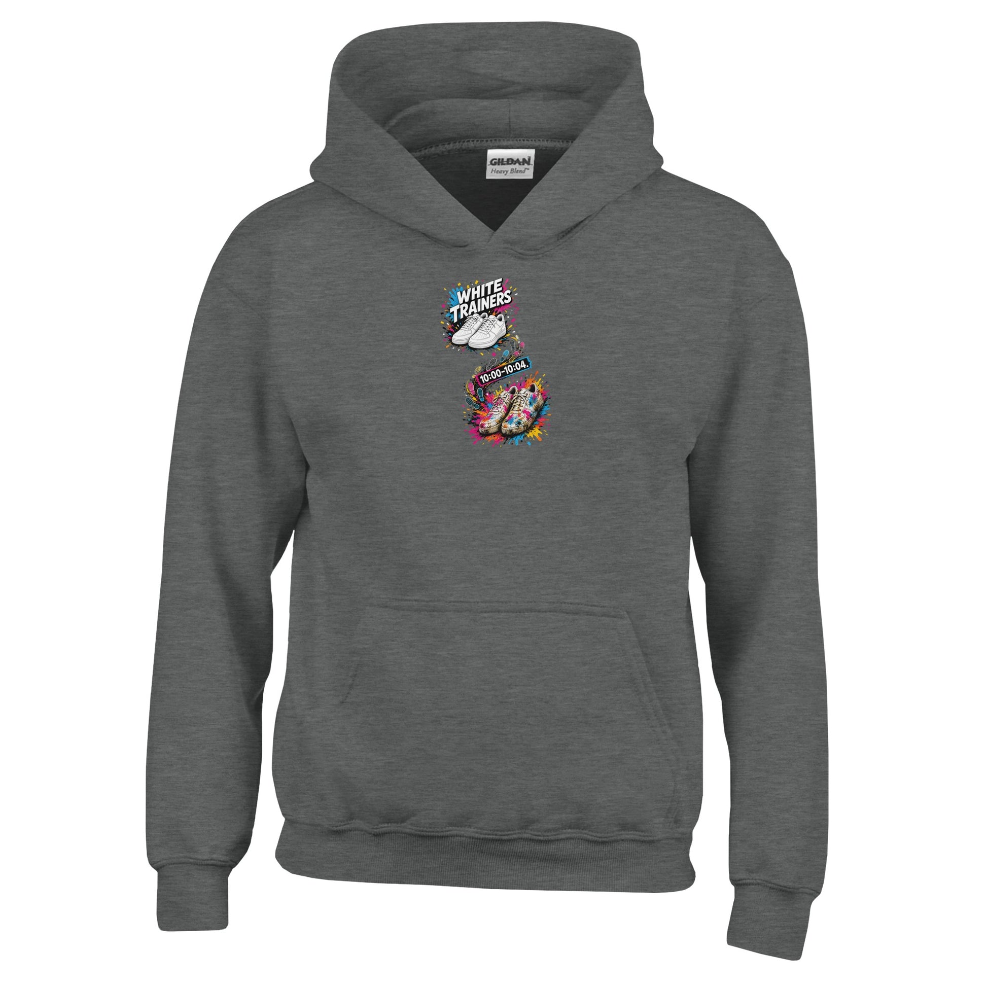 White Trainers: 10:00–10:04 Kids' Hoodie — product view 2