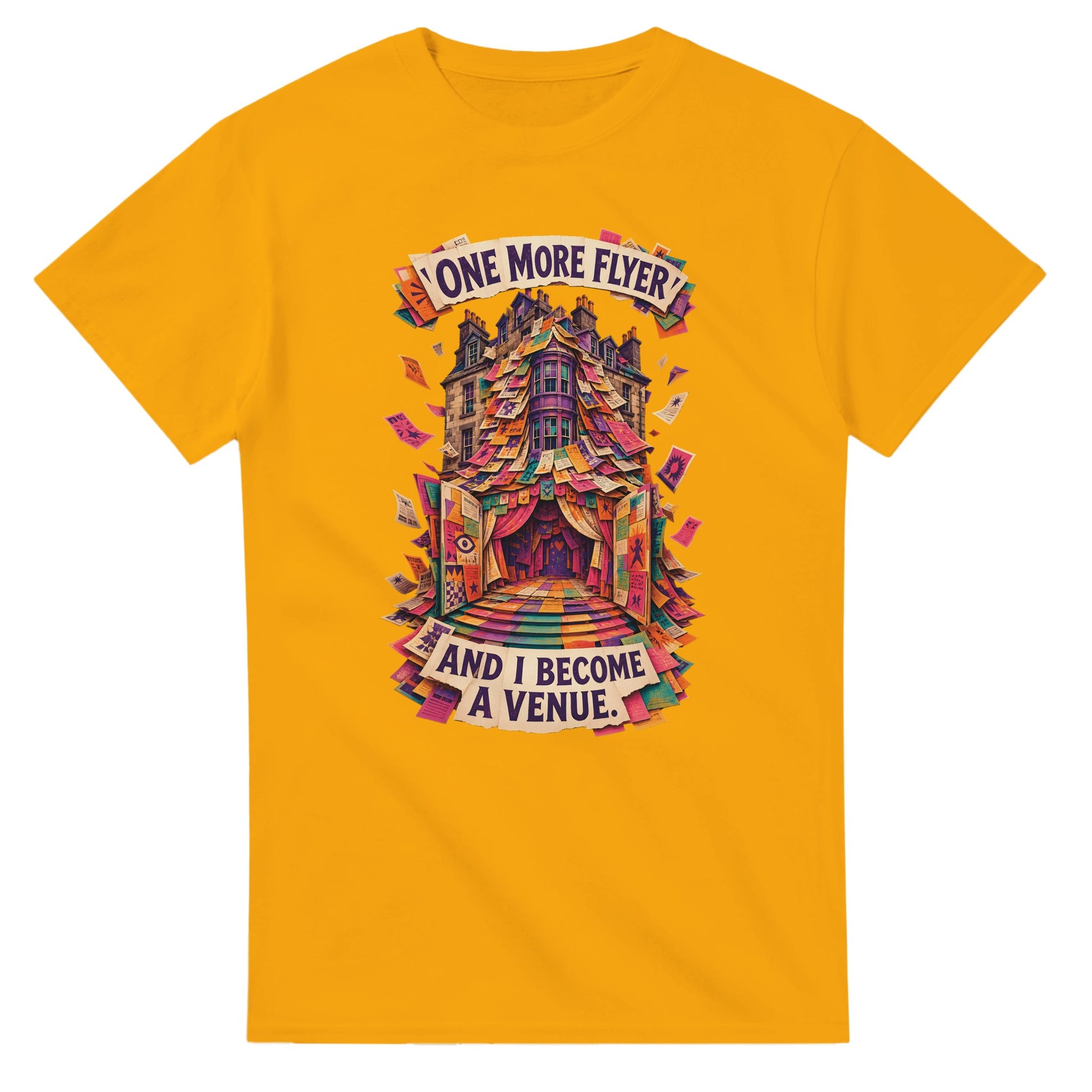 One More Flyer and I Become a Venue T-shirt — product view 14