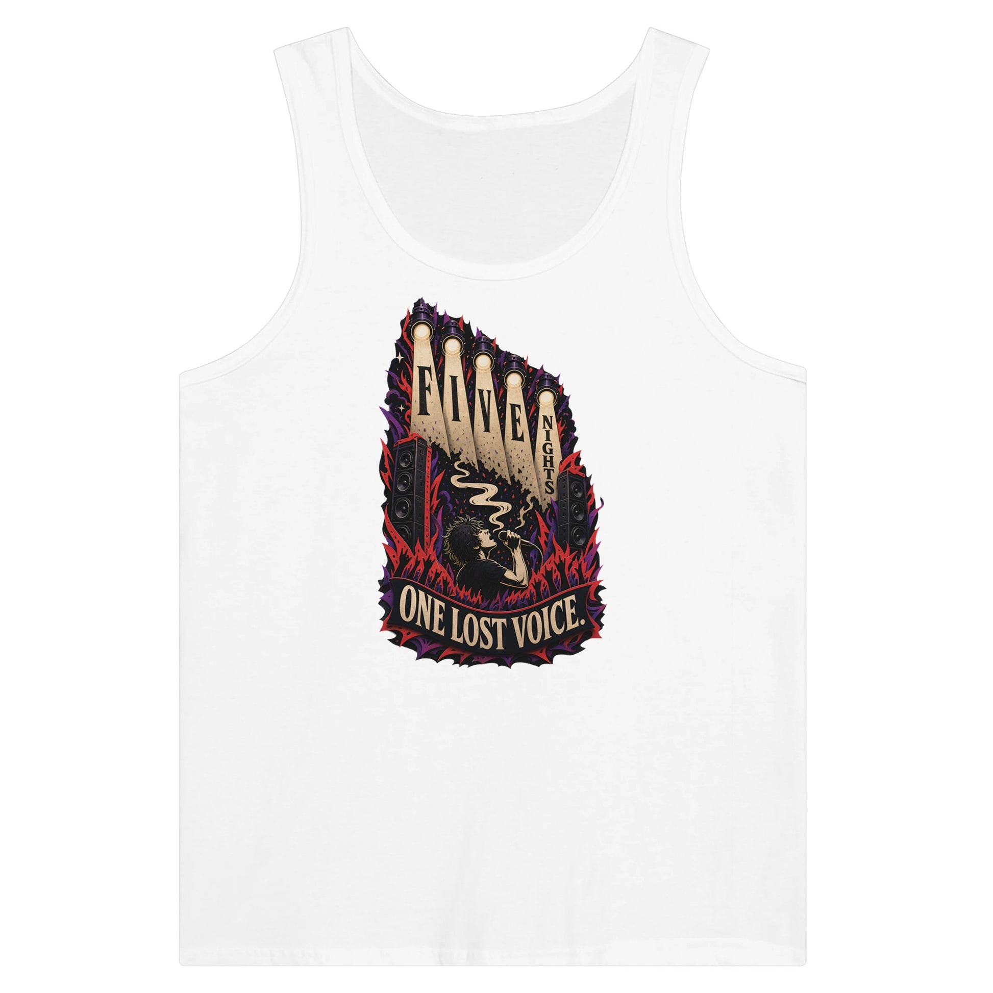 Five Nights, One Lost Voice Premium Unisex Tank Top — product view 1
