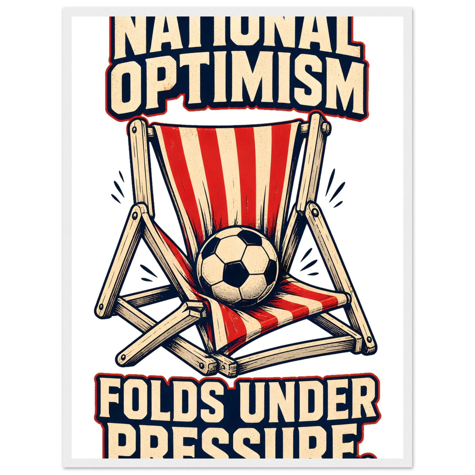National Optimism Folds Under Pressure Football Framed Wall Art — product view 2
