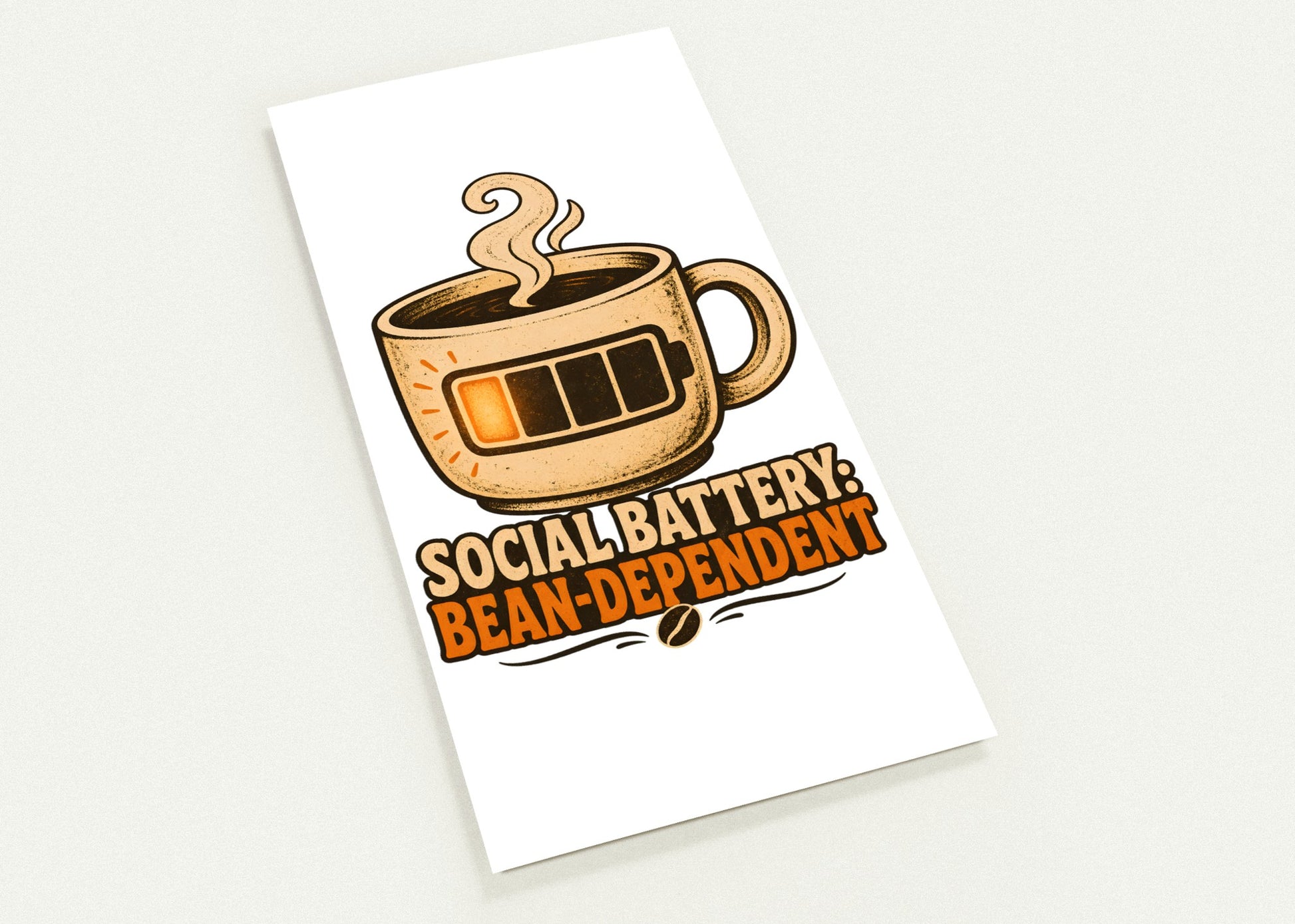 Social Battery: Bean-Dependent Graphic Postcard Pack — product view 1